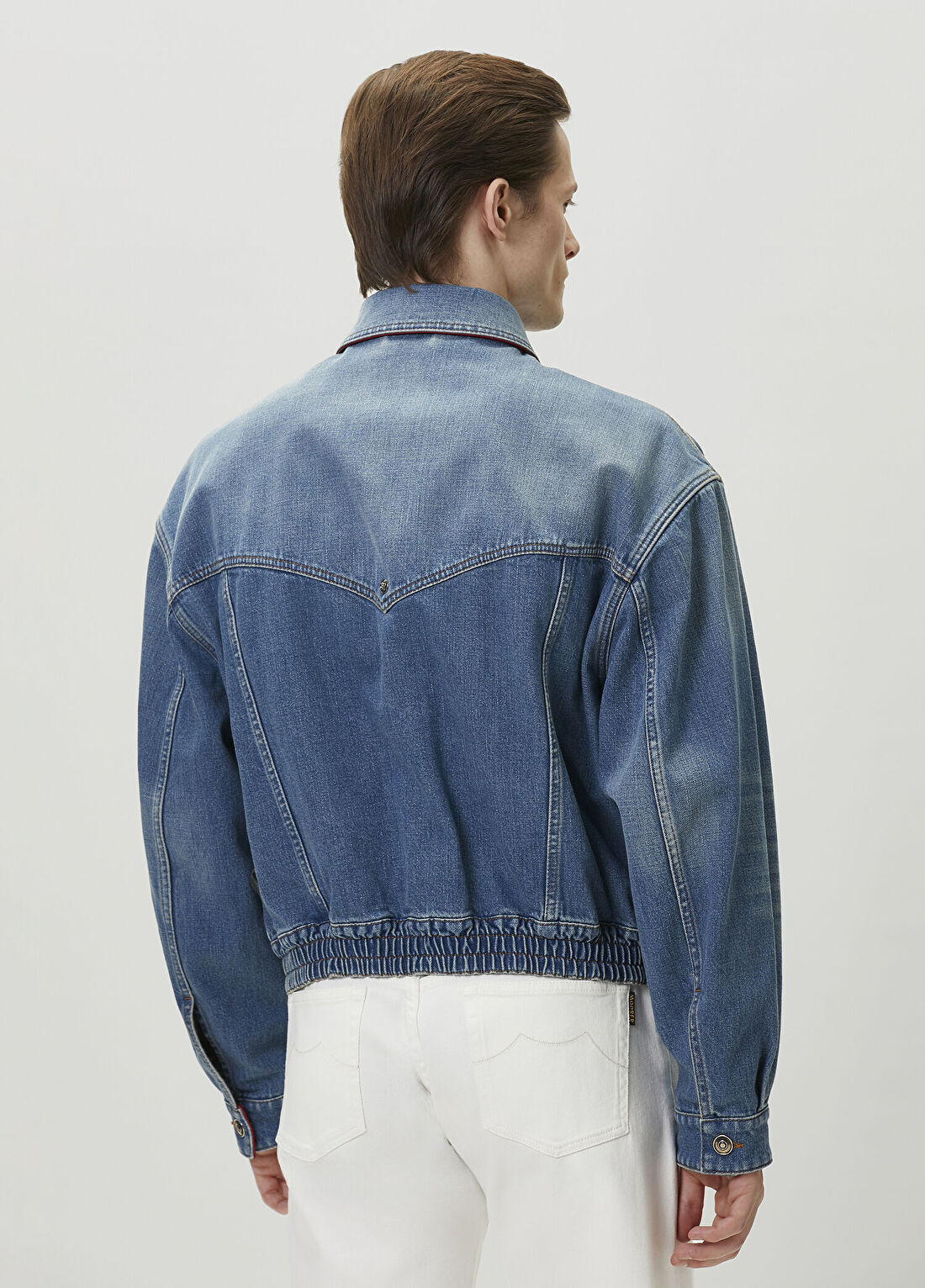 Versace Mavi Denim Ceket görsel 4