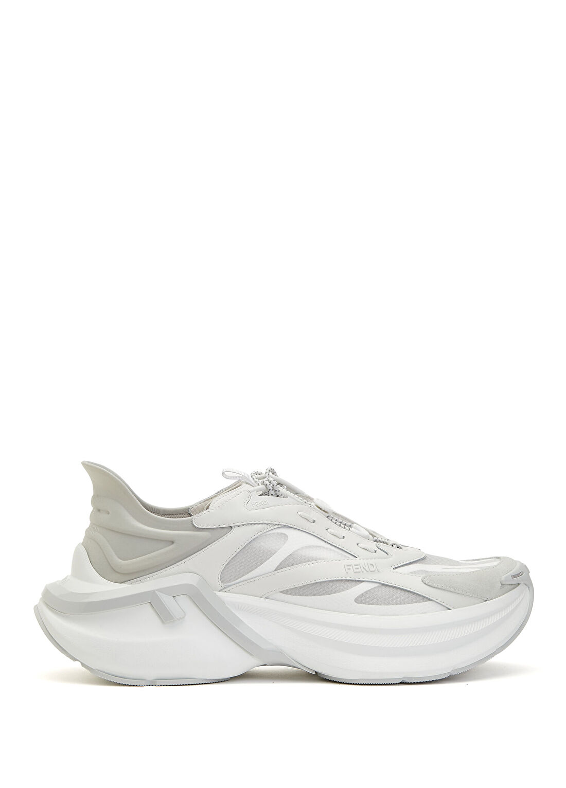 Fendi Wave Beyaz Erkek Deri Sneaker