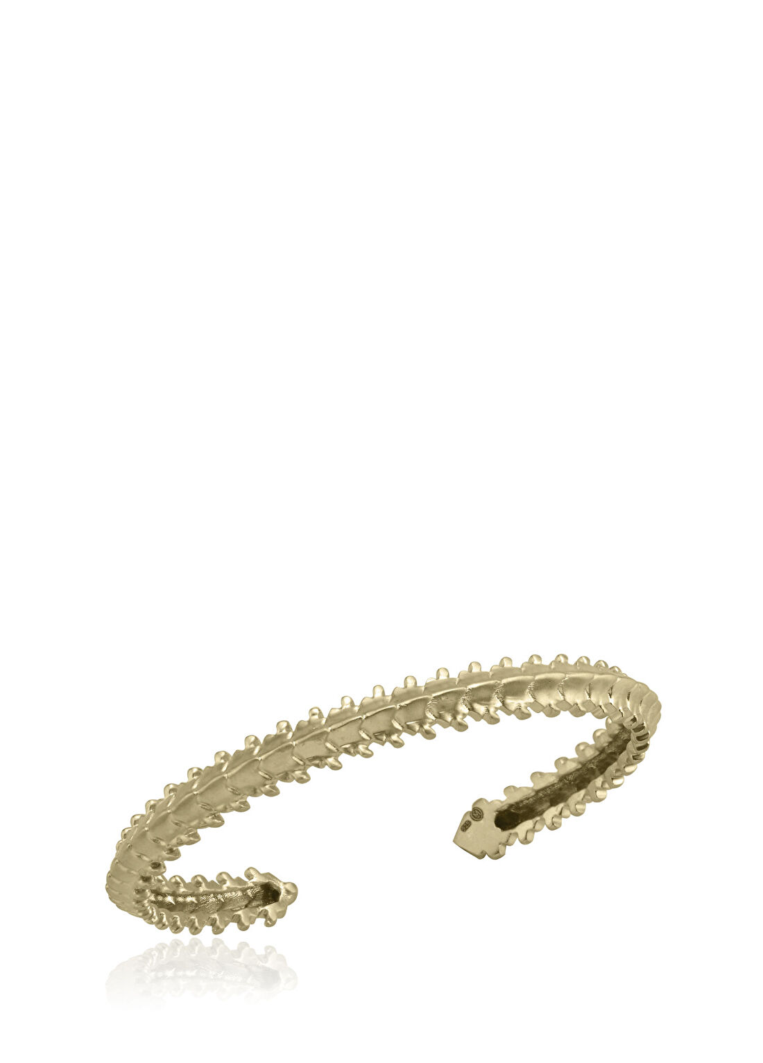 Melie Jewelry Skeleton 925 Ayar Gümüş Üzeri Gold Kaplama Erkek Bileklik görsel 2