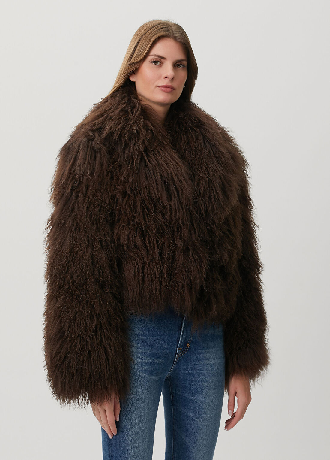 Lol Isabeli Kahverengi Shearling Ceket görsel 3