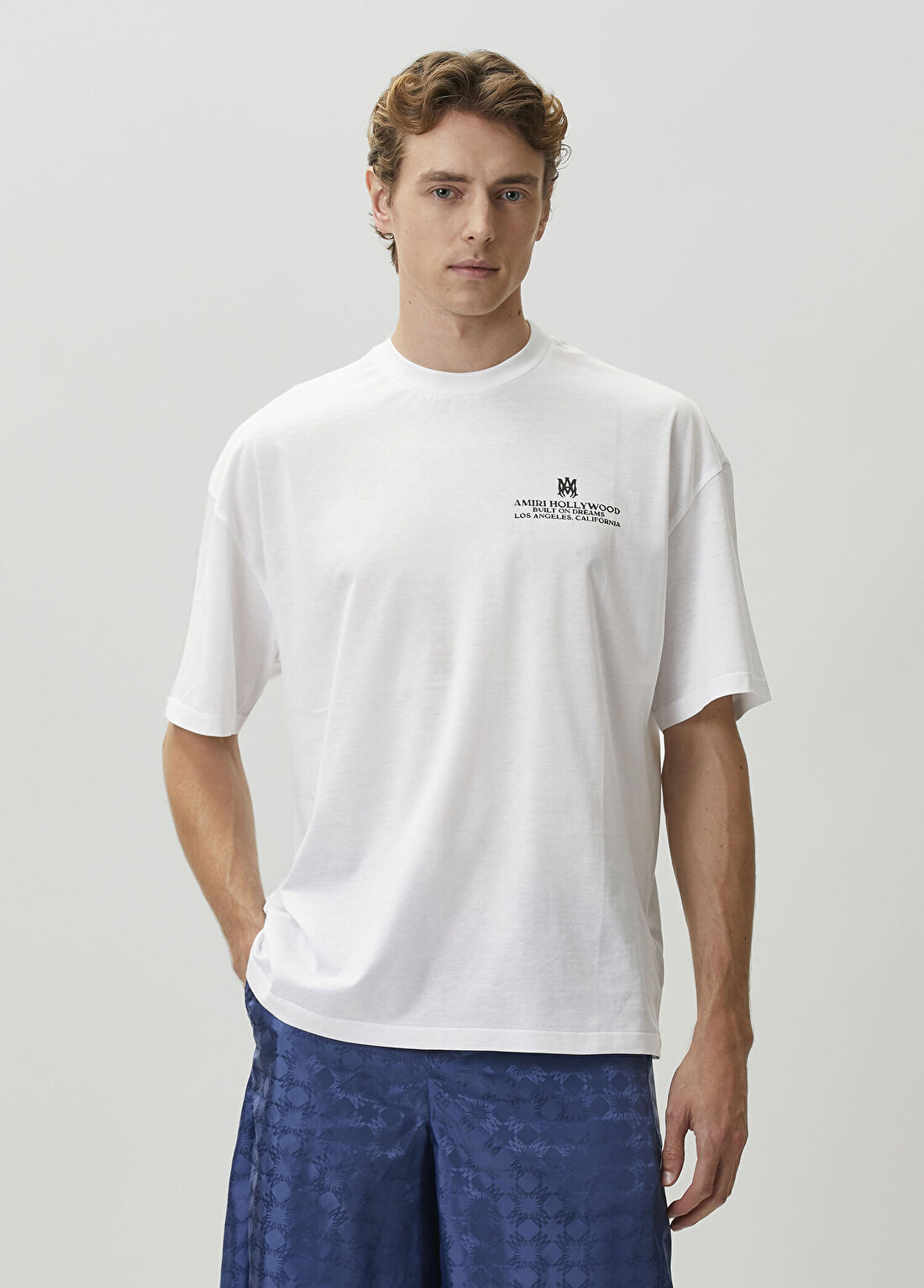 Amiri Built on Dreams Beyaz Oversize T-shirt
