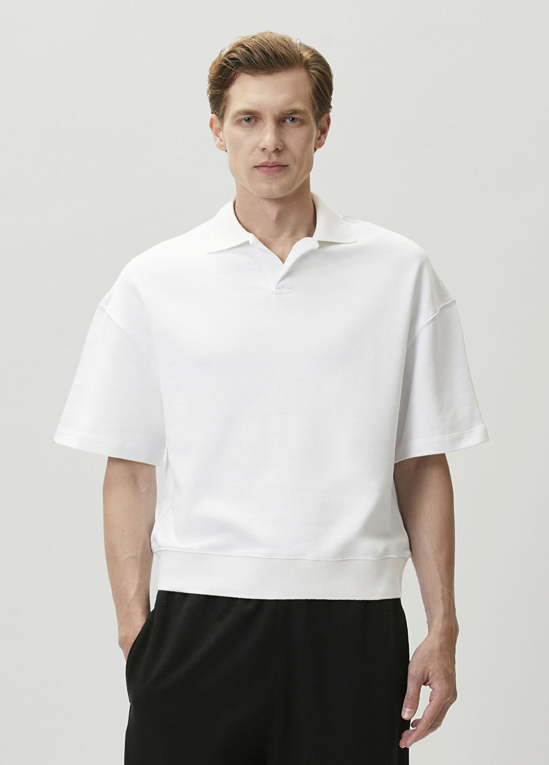Knt Beyaz Polo Yaka T-shirt