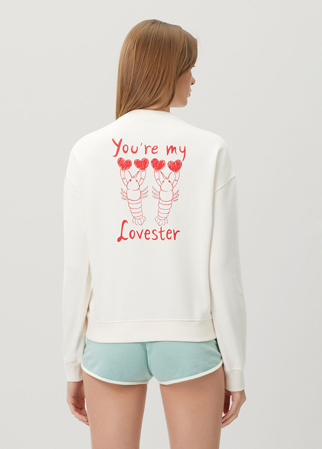 MC2 (Saint Barth) Stardust Beyaz Kırmızı Sweatshirt görsel 4