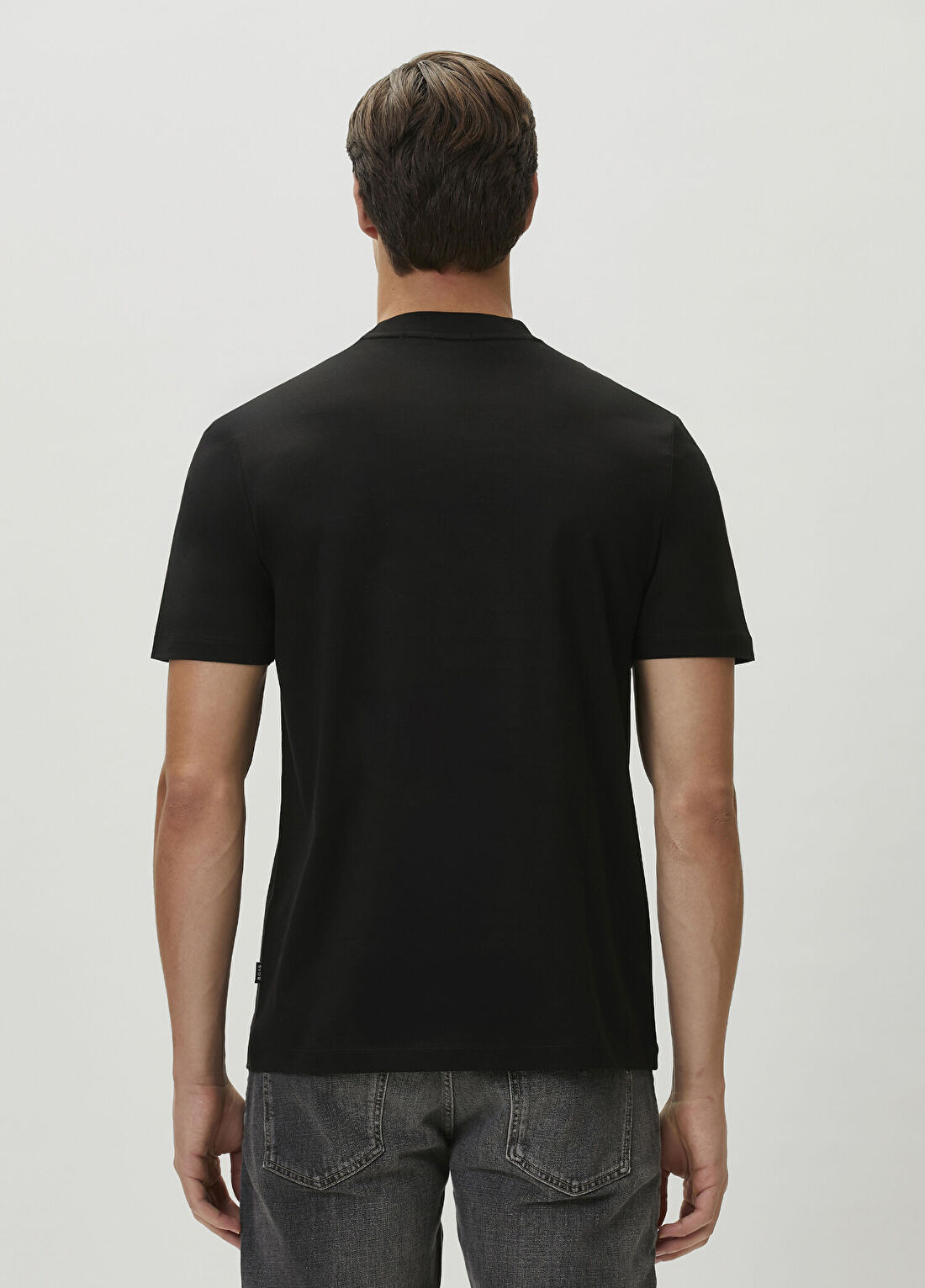 Boss Regular Fit Siyah T-shirt görsel 4