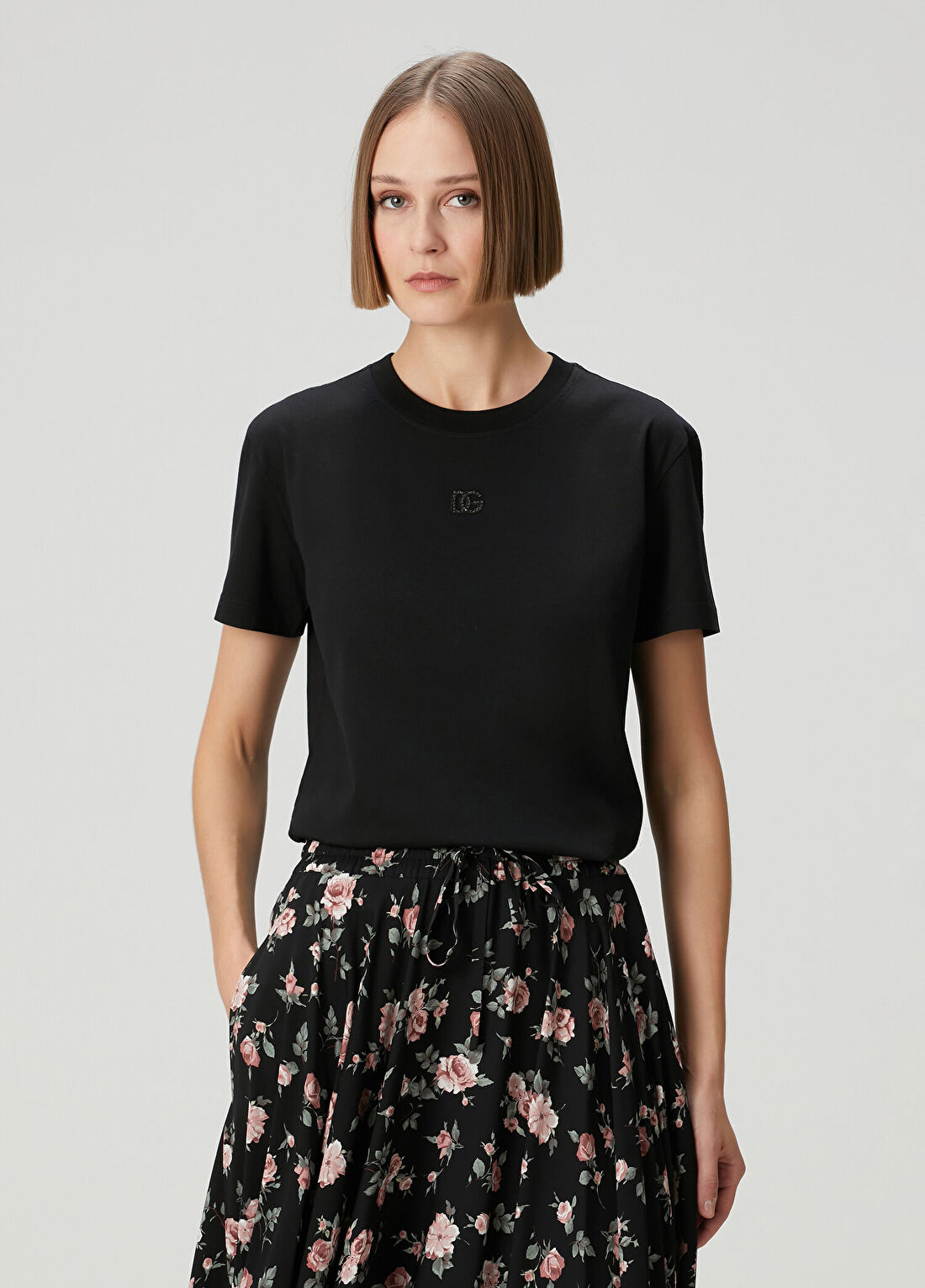 Dolce&Gabbana Siyah Logolu T-shirt