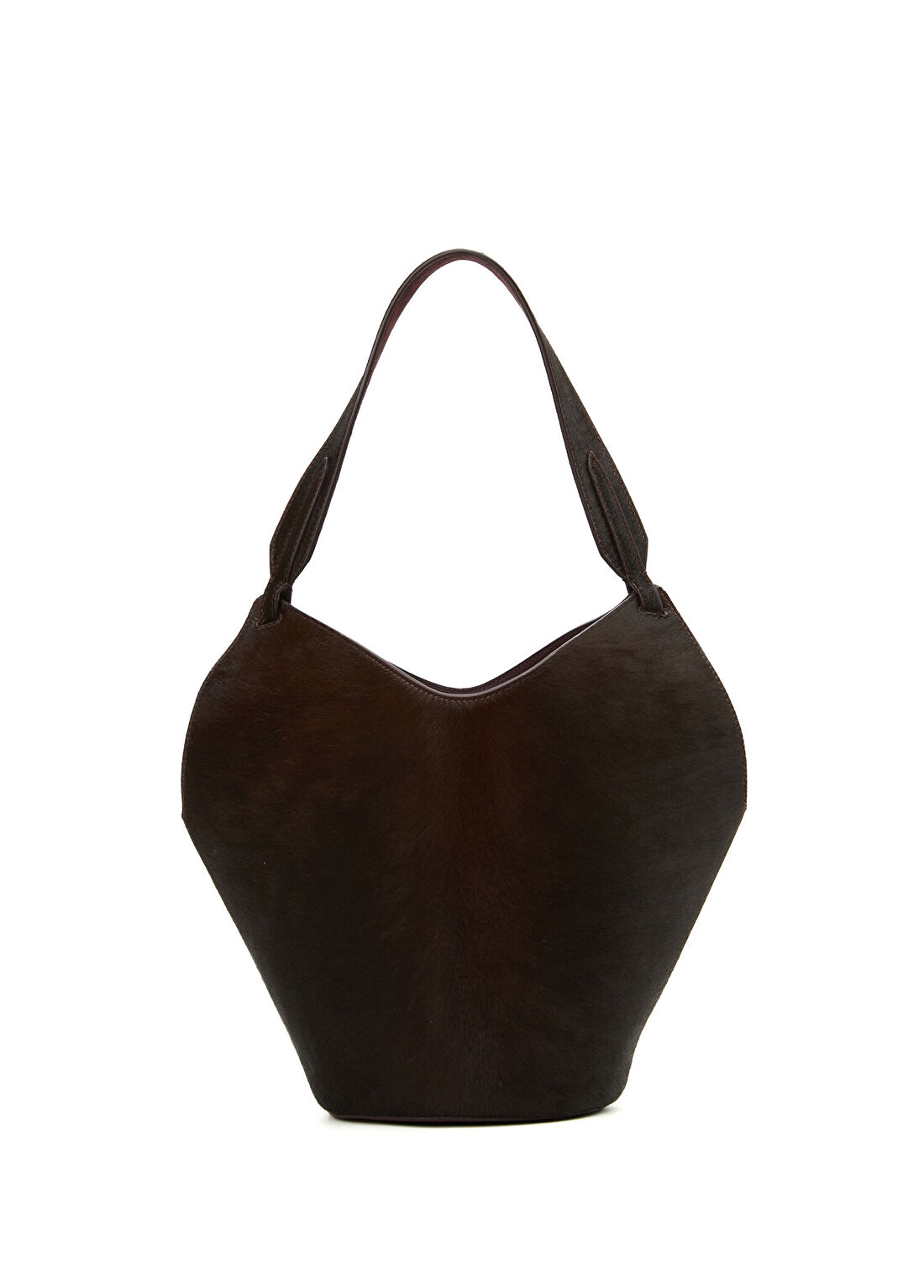 Khaite Lotus Mini Tote Bordo Kadın Süet Çanta