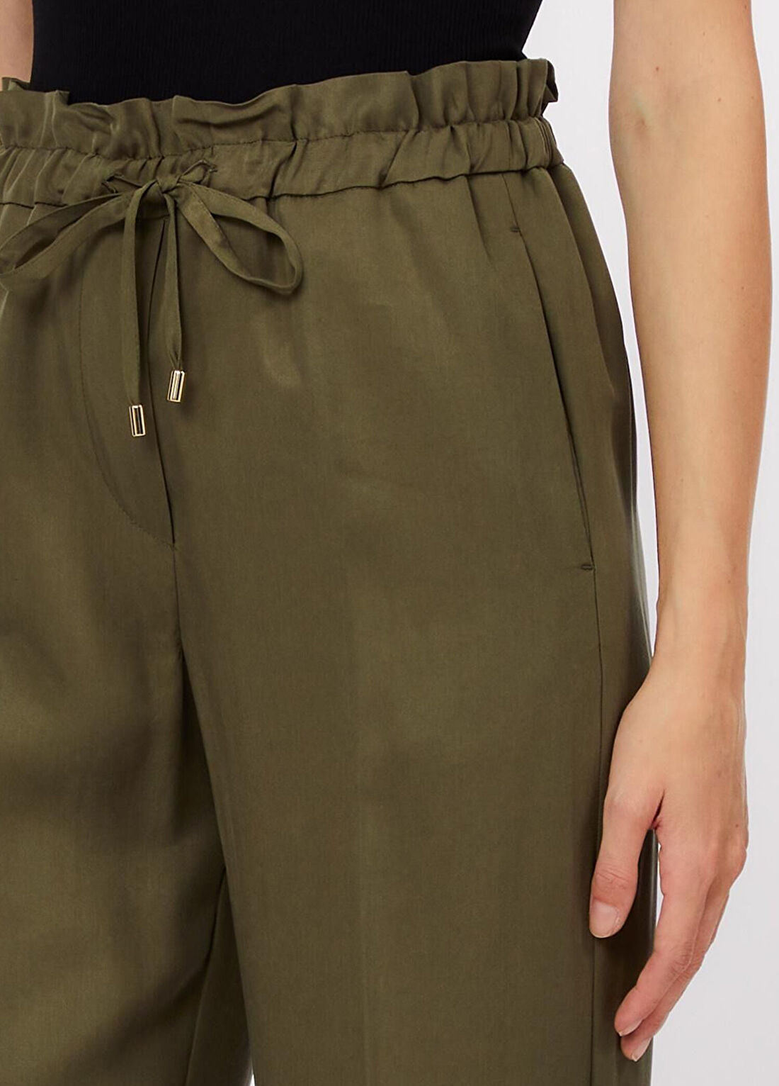 Liu Jo Haki Regular Fit Kadın Pantolon görsel 3