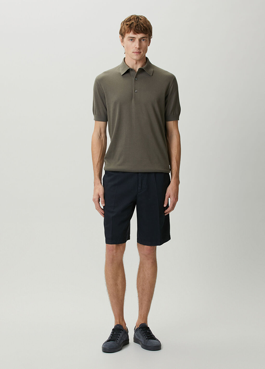 Zegna Kahverengi Polo Yaka T-shirt görsel 2