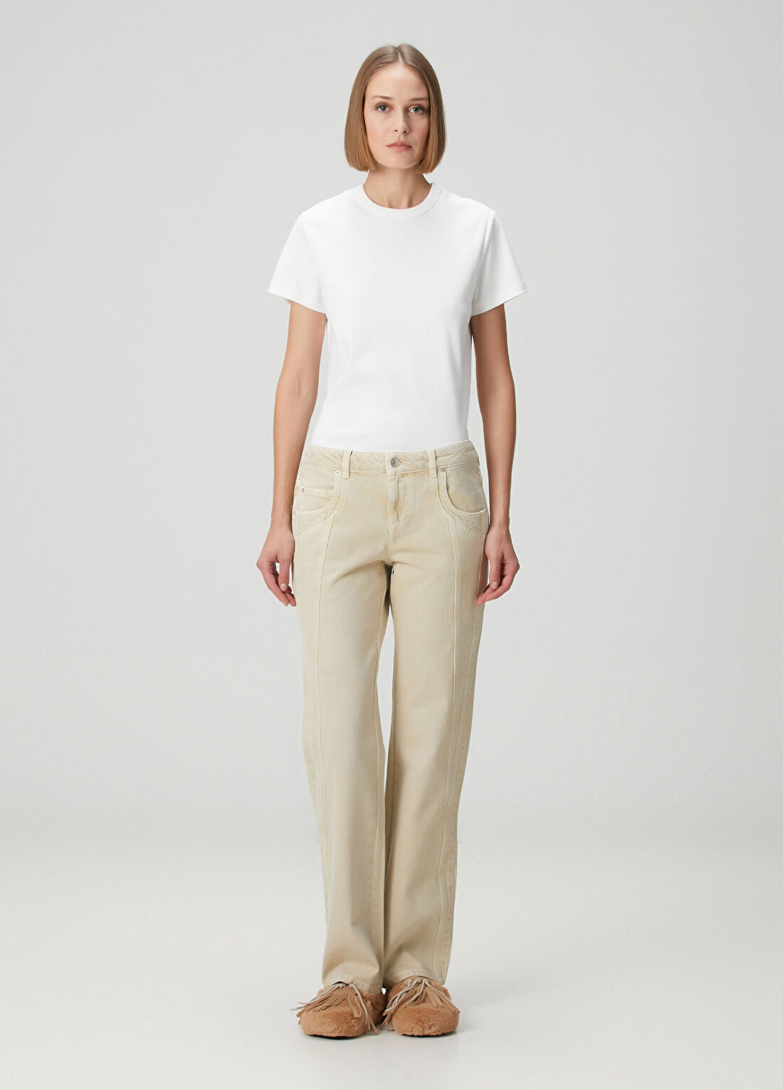 Marant Etoile Jaylis Ekru Jean Pantolon