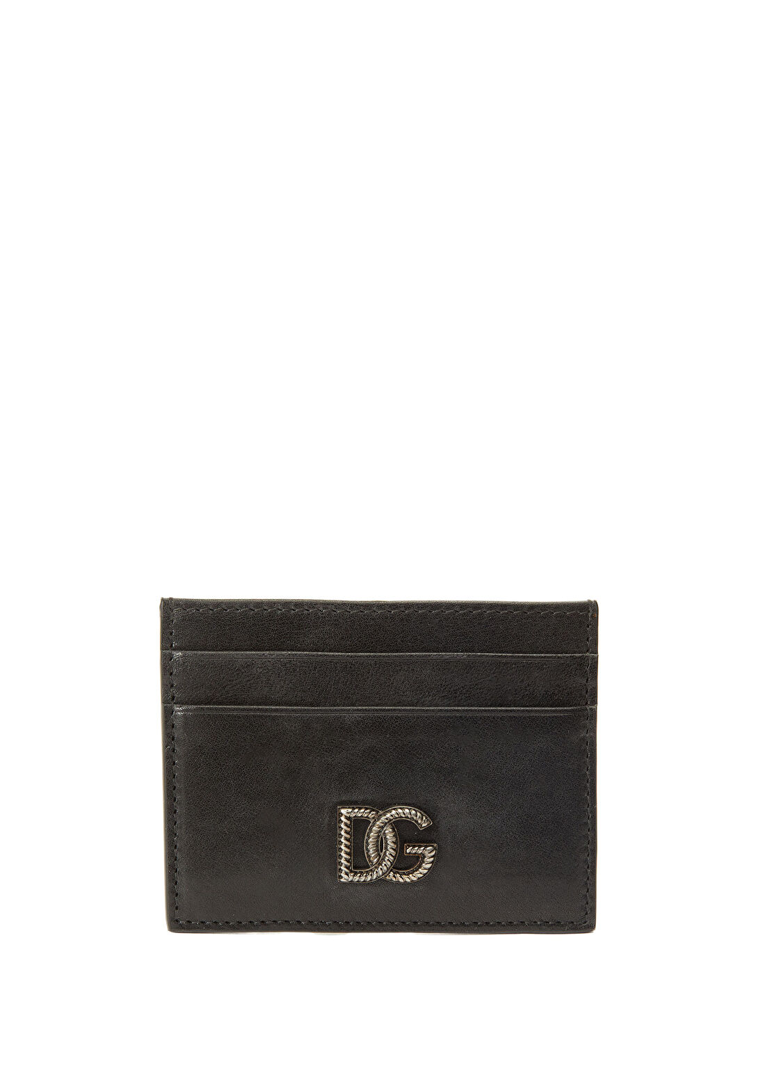 Dolce&Gabbana Siyah Logo Detaylı Erkek Deri Kartlık