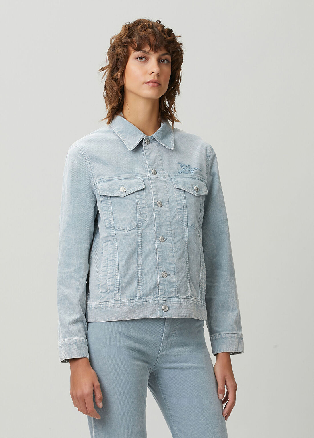 Zadig&Voltaire Bases Mavi Kadife Ceket görsel 3
