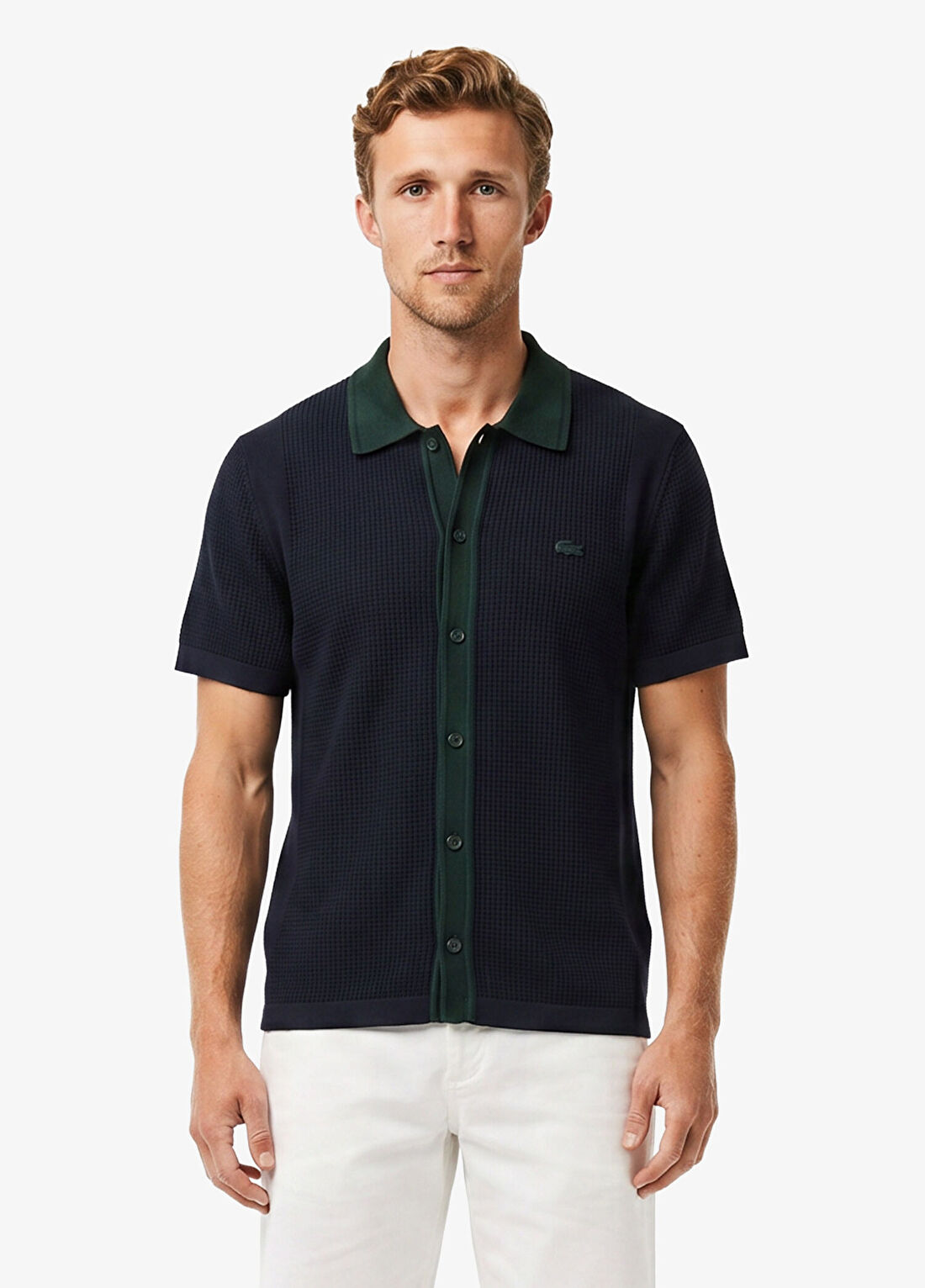 Lacoste Lacivert Triko Polo Yaka Classic Fit Kısa Kollu Erkek T-shirt