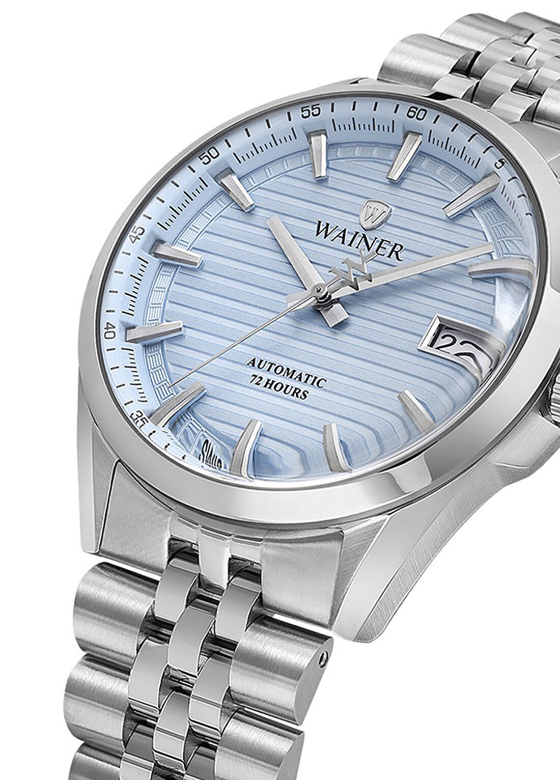 Wainer WA.25401-D Gümüş Metal Erkek Kol Saati görsel 4