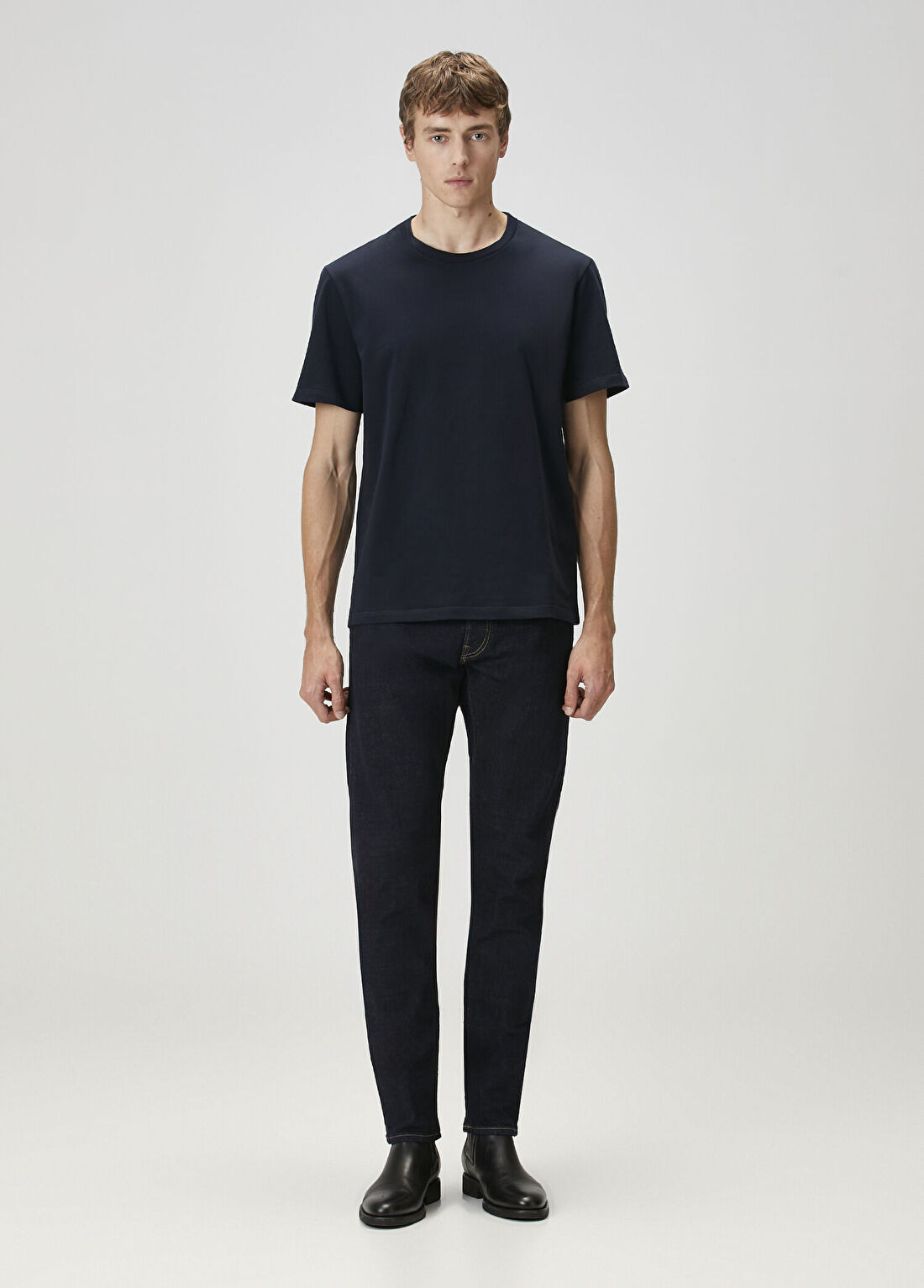 Jil Sander Lacivert Logo Detaylı T-shirt görsel 2