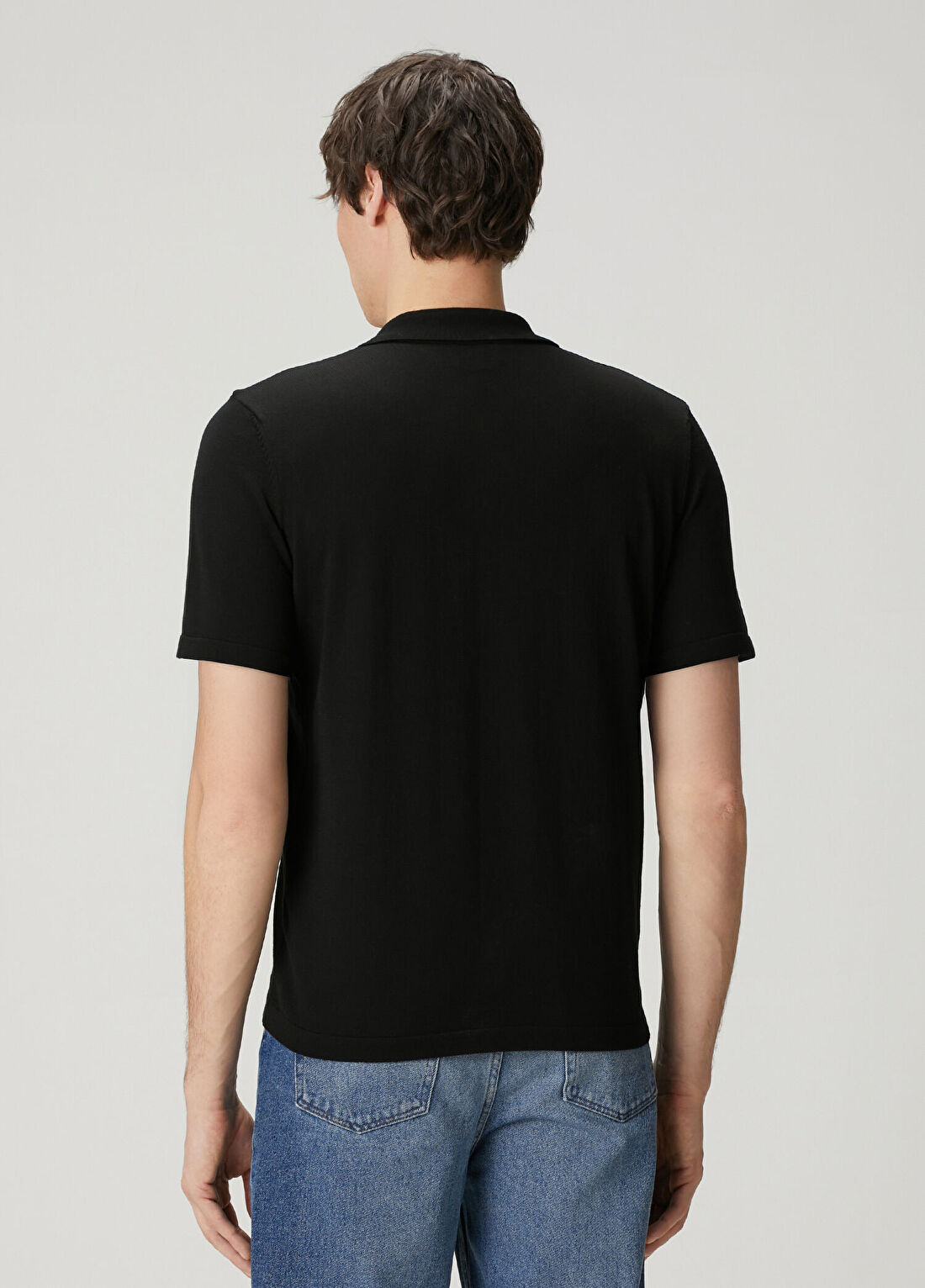 A.P.C. Siyah Polo Yaka T-shirt görsel 4