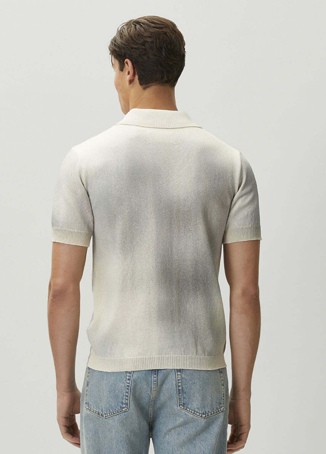 Maison Margiela Colorblocked Desenli Polo Triko görsel 4