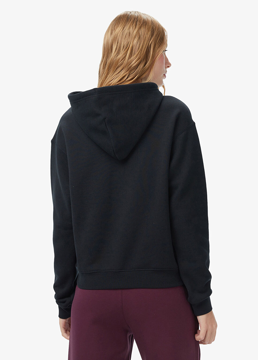Converse Siyah Kapüşonlu Kadın Sweatshirt görsel 2