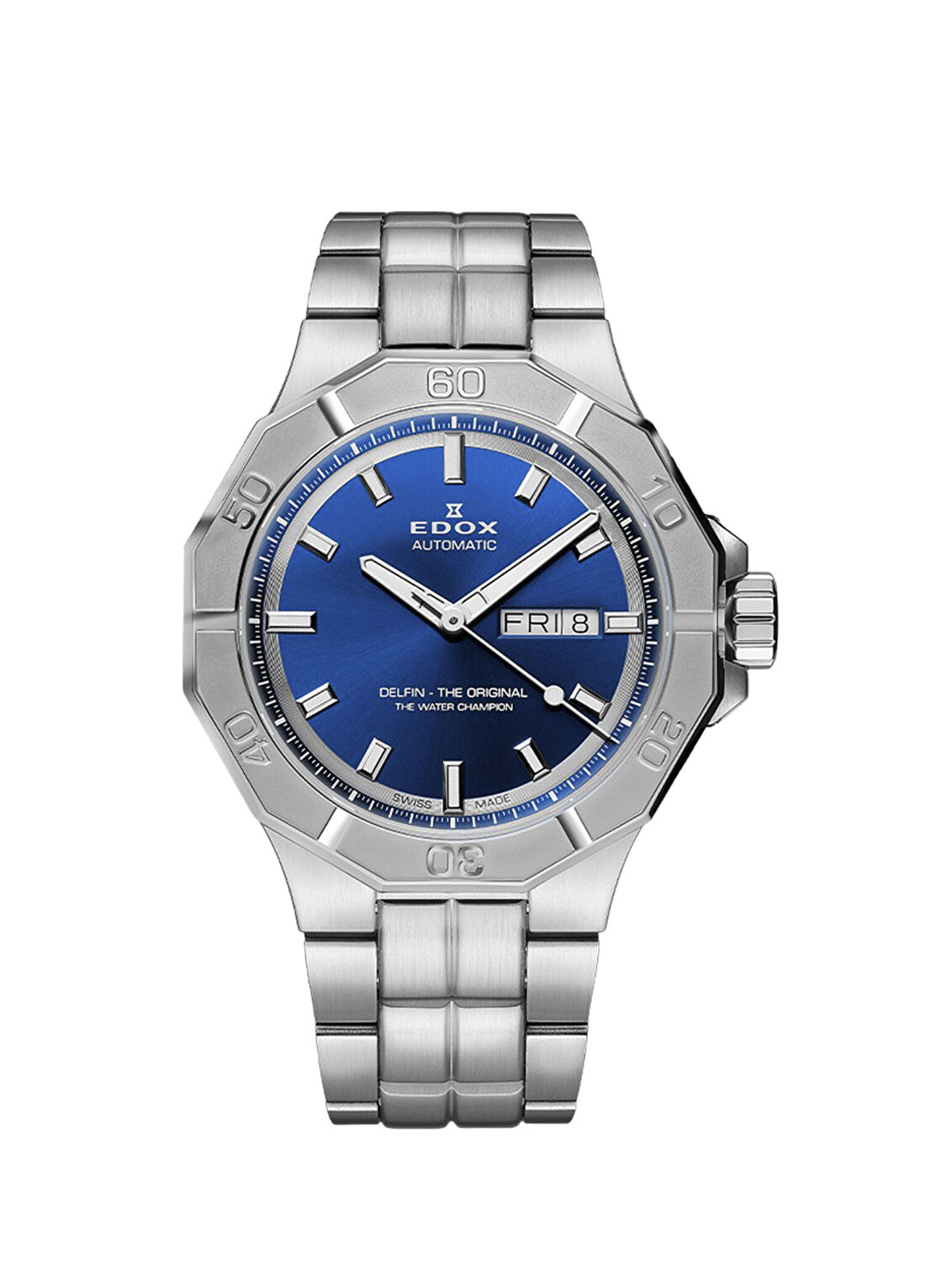 Edox Delfin 88008-3M-BUIN Gümüş Metal Erkek Kol Saati
