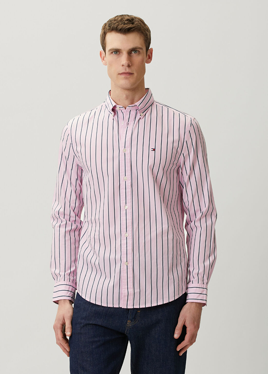 Tommy Hilfiger Flex Pembe Gömlek