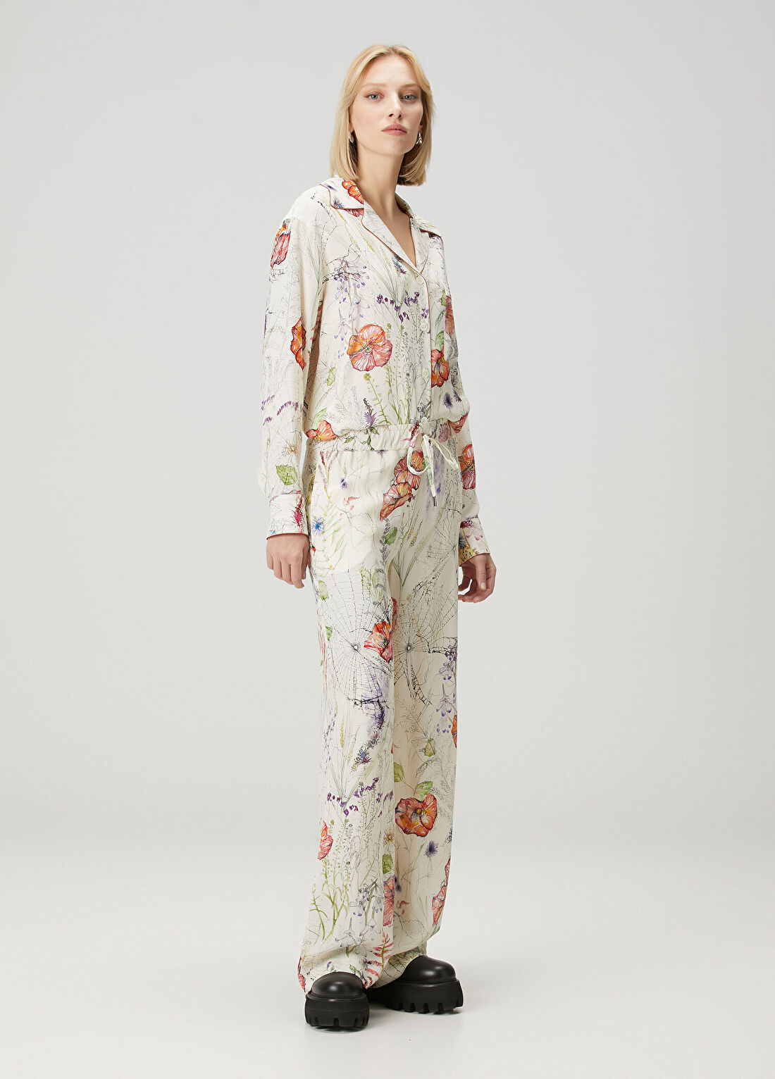 McQueen Çiçek Desenli Pantolon
