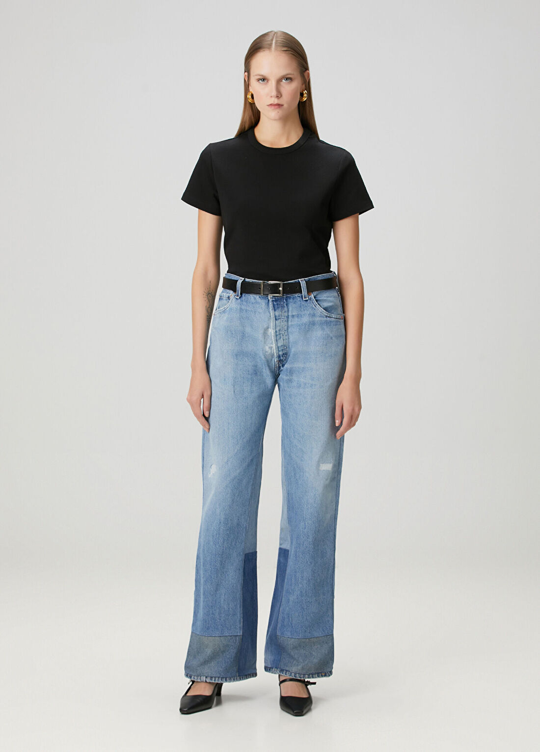 Re/Done Levis Mavi Wide Leg Jean Pantolon