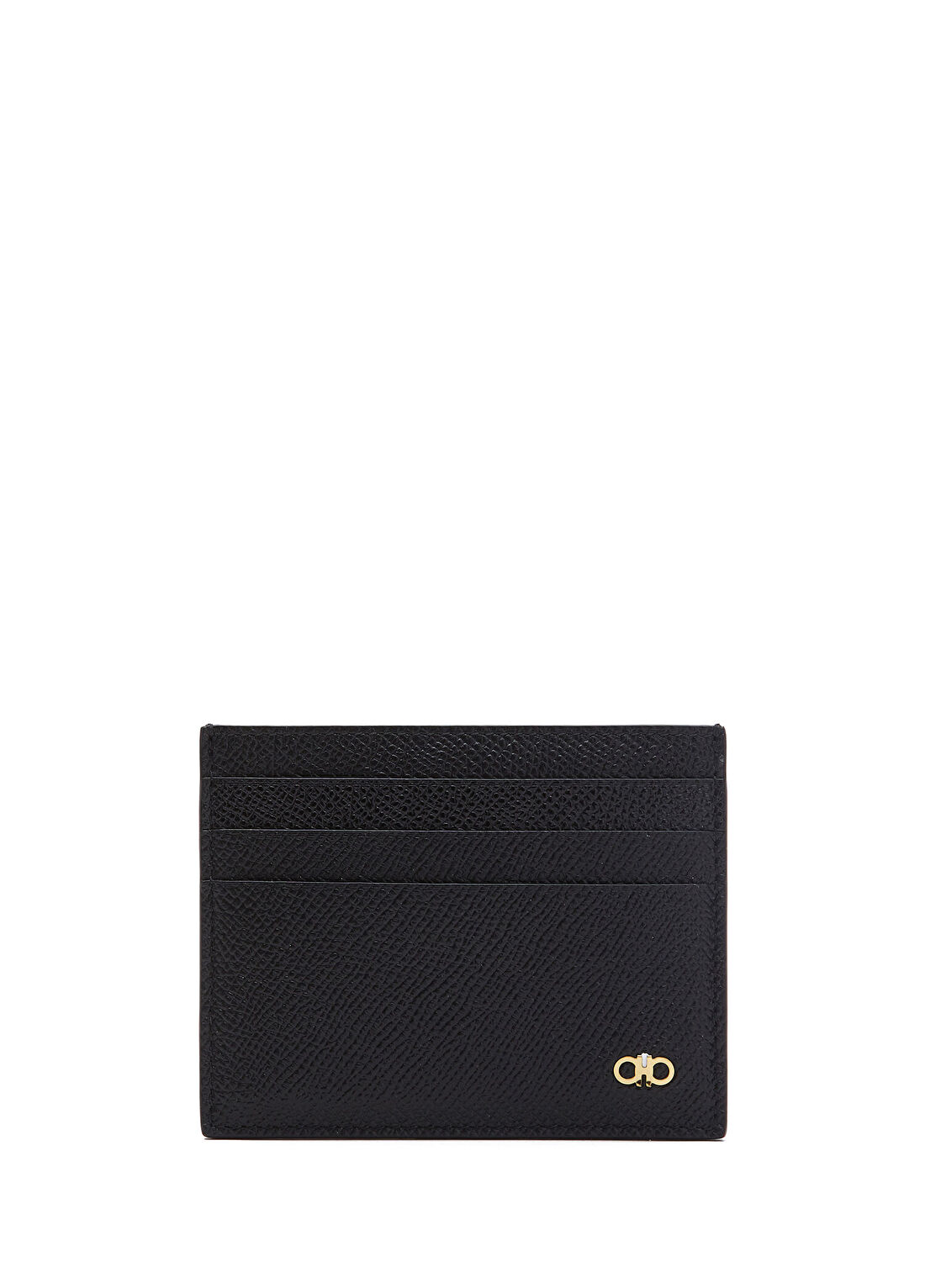 Ferragamo Gancio Micro Siyah Erkek Deri Kartlık