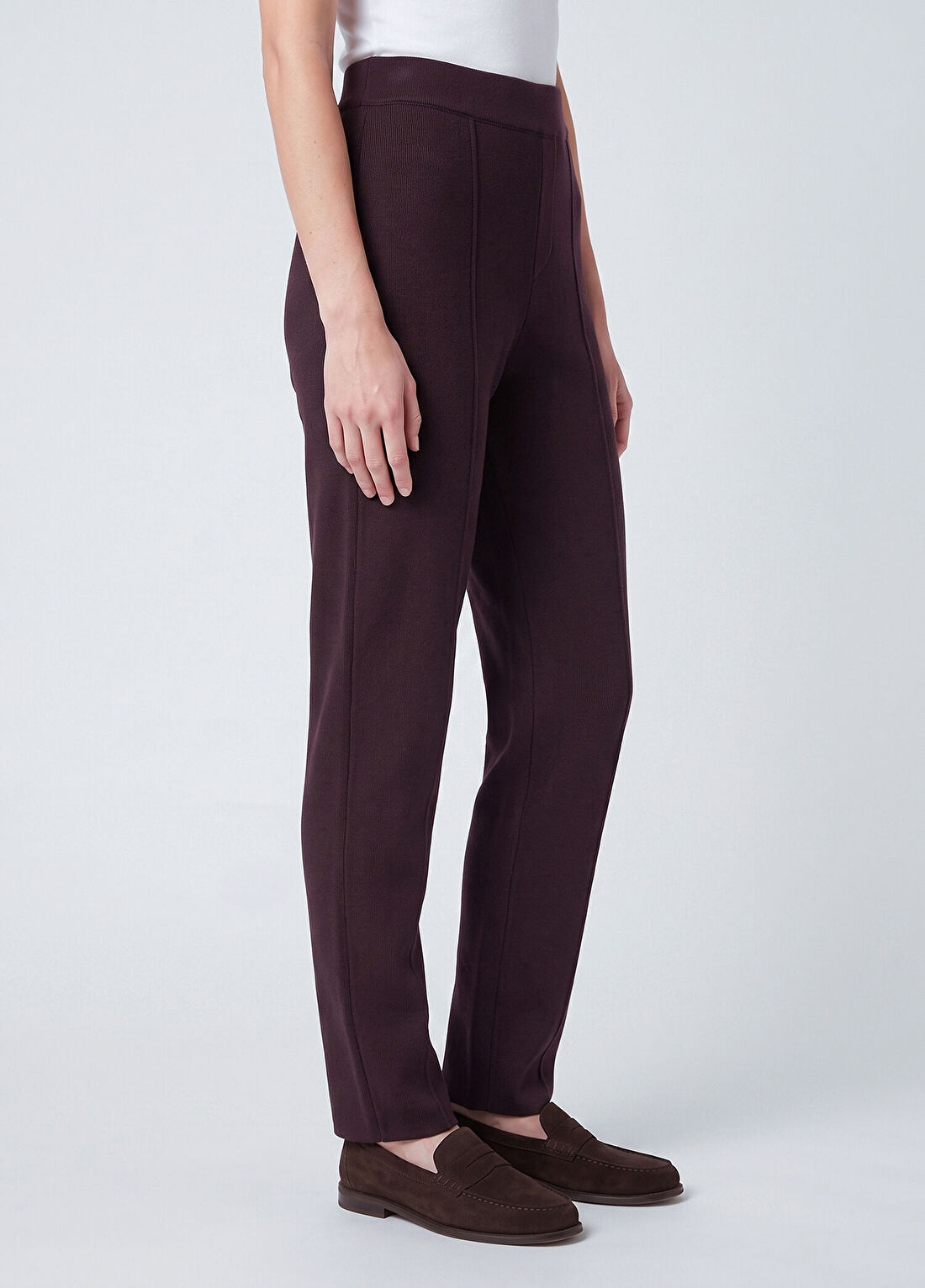 Beymen Club Mürdüm Triko Pantolon görsel 3