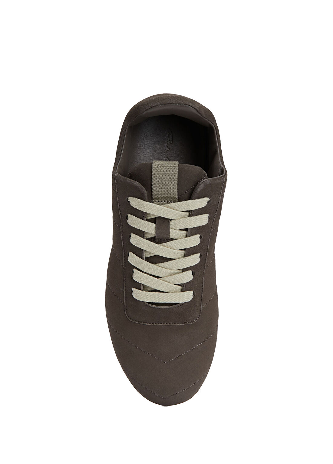 Rick Owens Gri Kadın Deri Sneaker görsel 4