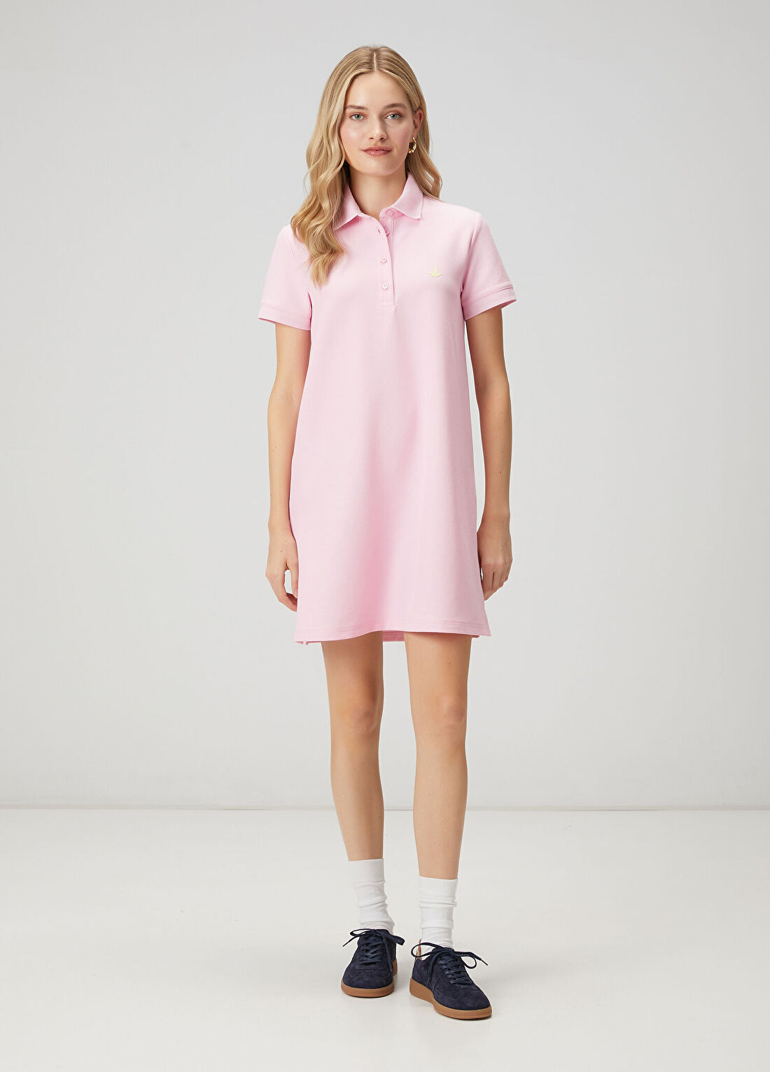 Beymen Club Pembe Petek Dokulu Mini Polo Elbise