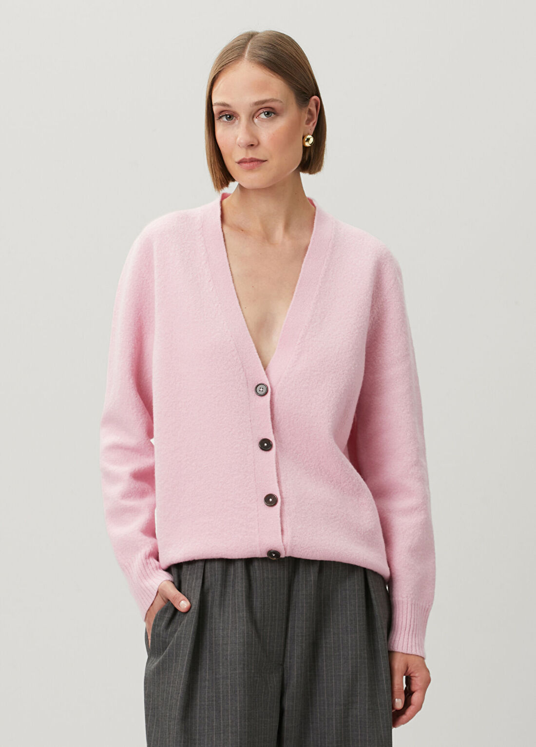 Jil Sander Pembe Yün Hırka
