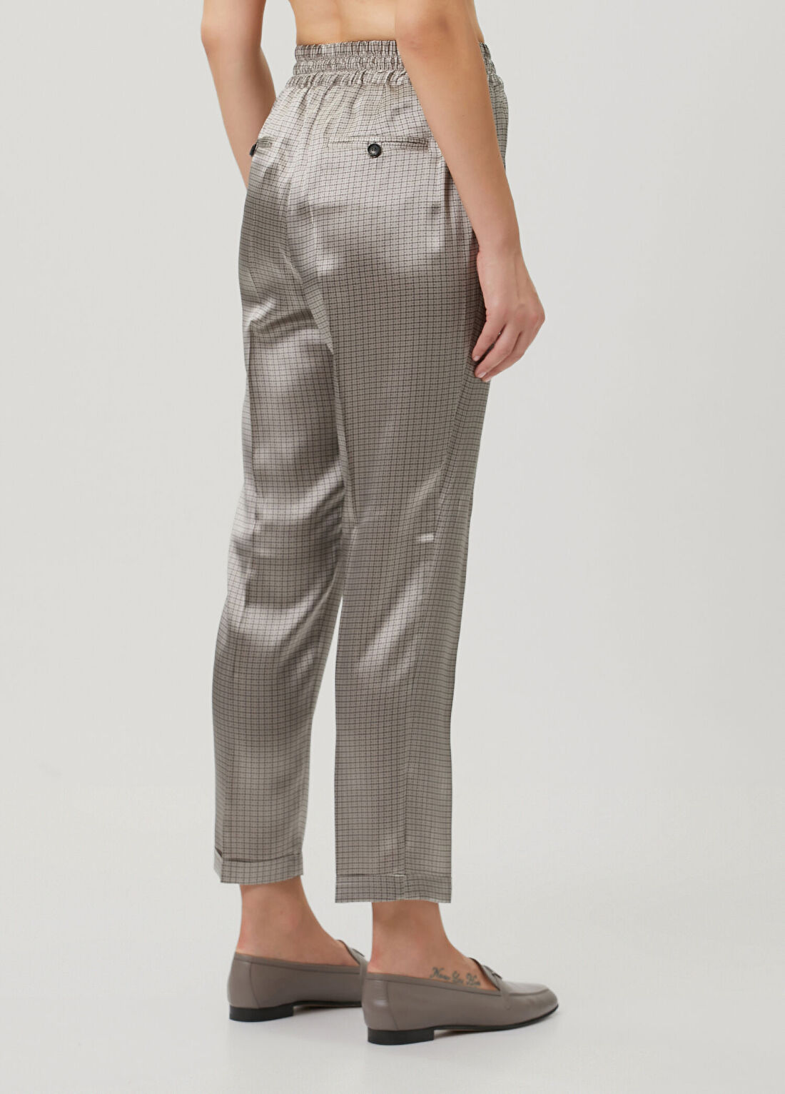 Kiton Vizon Desenli İpek Pantolon görsel 4