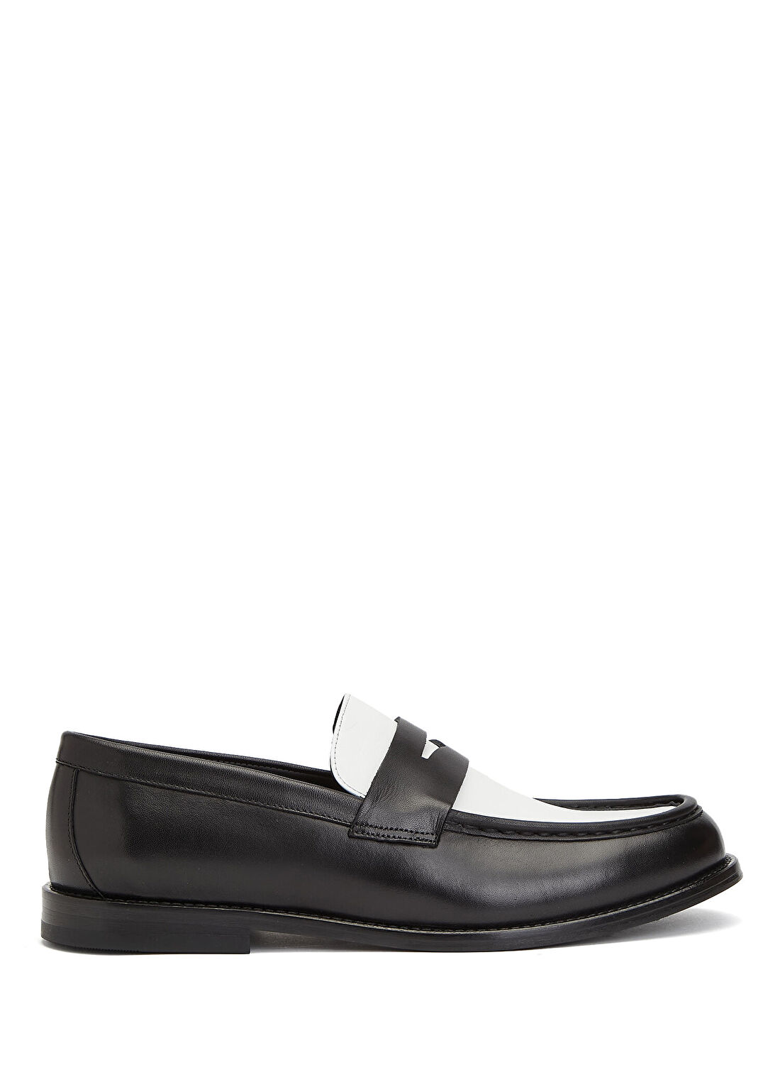 Academia Siyah Beyaz Erkek Loafer