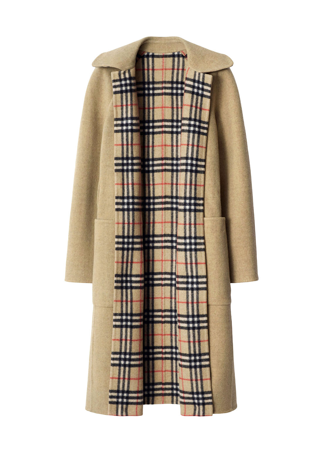 Burberry Tunbridge Bej Yün Kadın Kaban görsel 2
