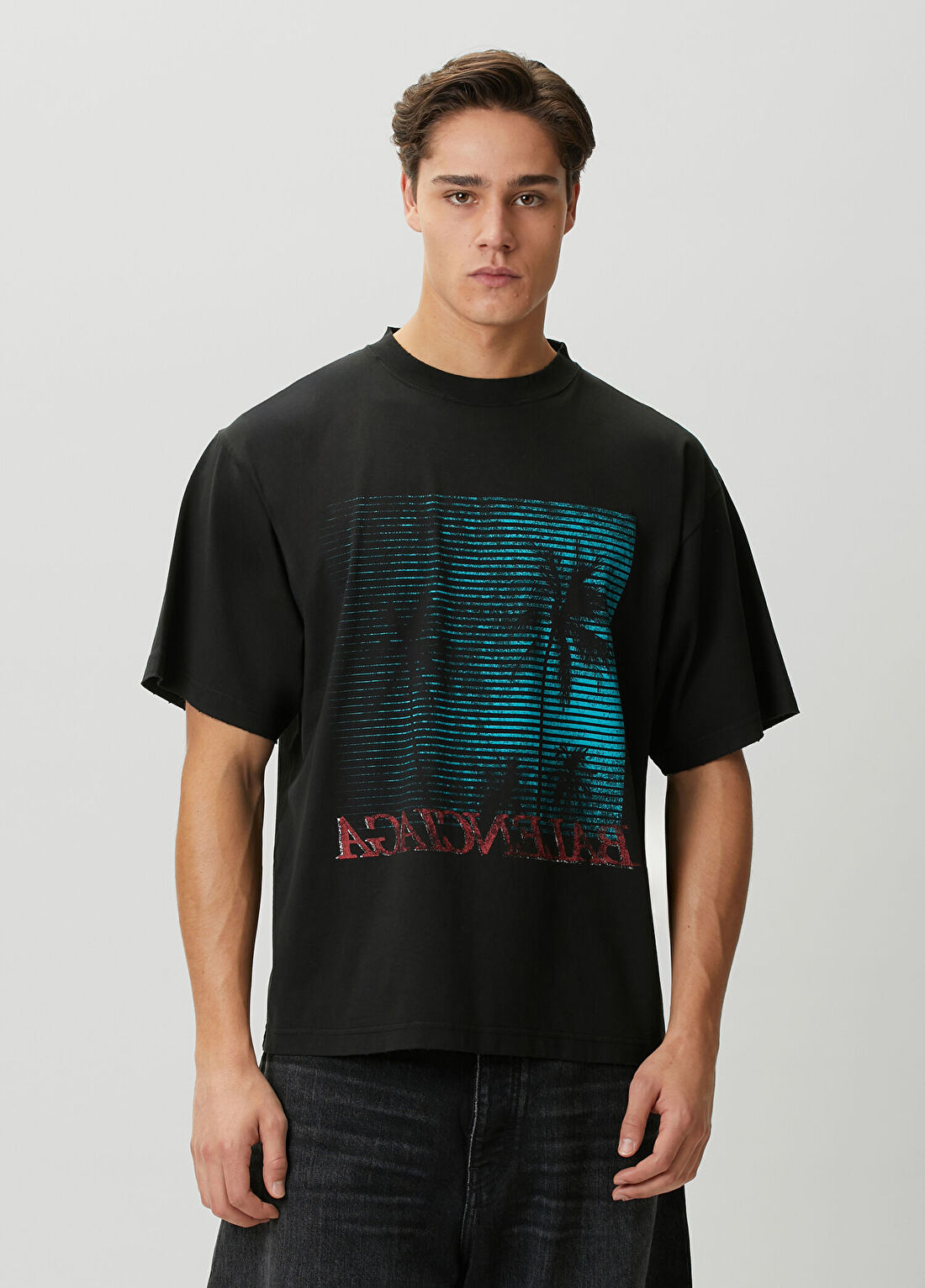 Balenciaga Siyah Oversized T-shirt