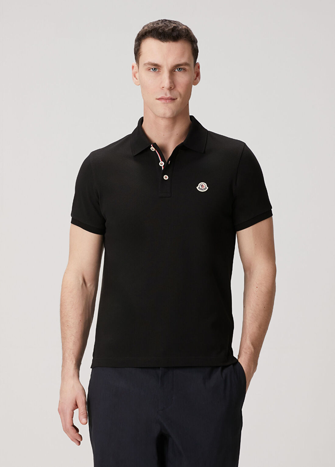 Moncler Siyah Polo Yaka T-shirt