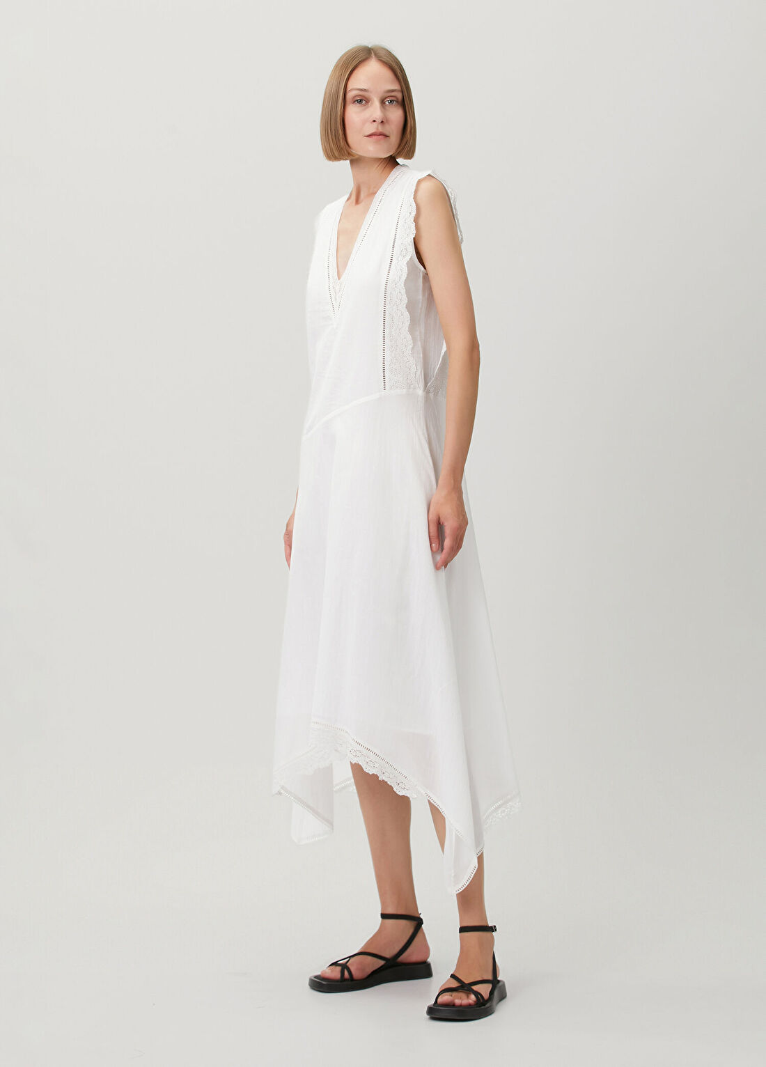 Zadig&Voltaire Rerol Beyaz Midi Elbise