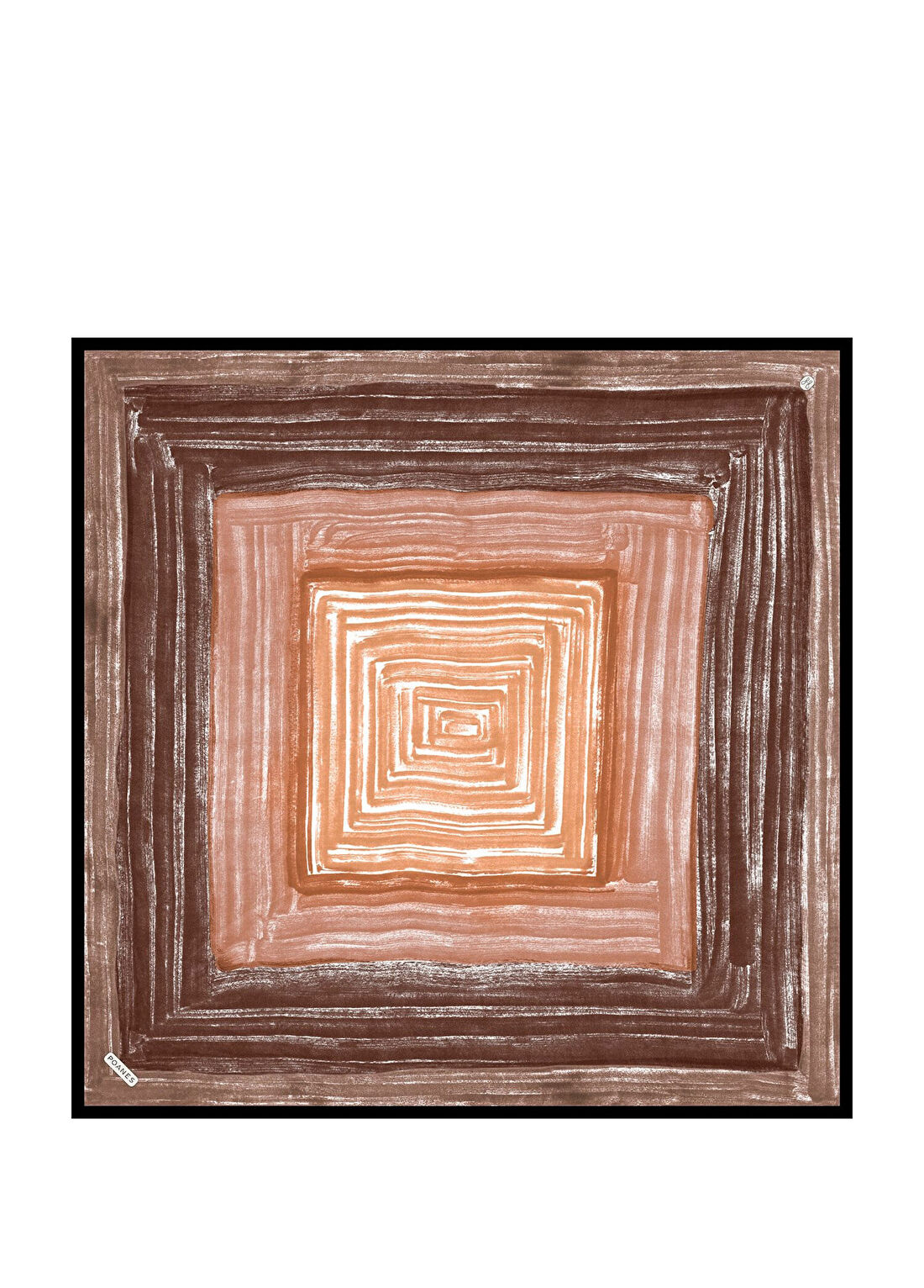 Poanes Twill İpek İç İçe Desenli Kadın Eşarp