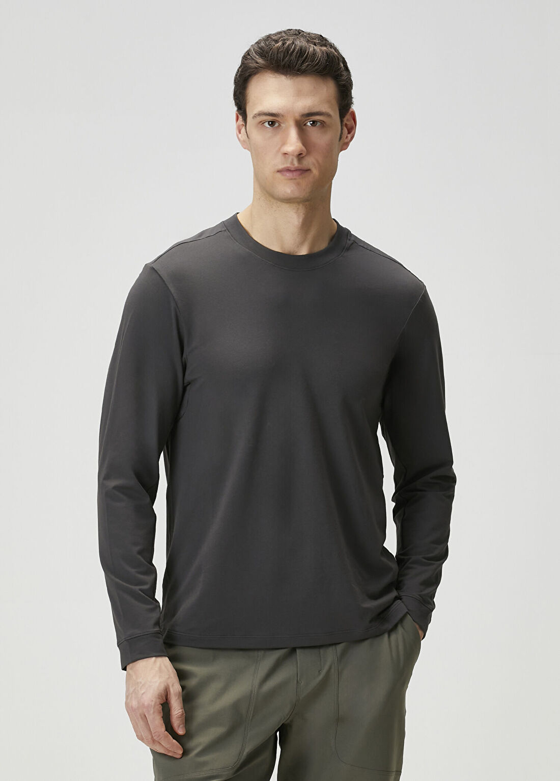 lululemon Zeroed In Gri Uzun Kollu T-shirt