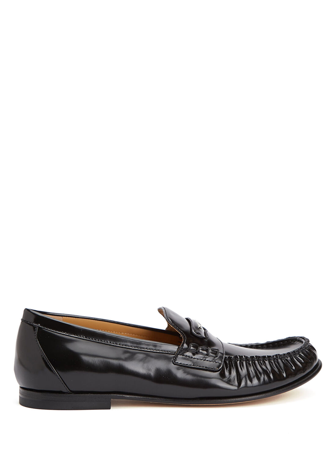 Fendi Scrunch Siyah Erkek Rugan Deri Loafer