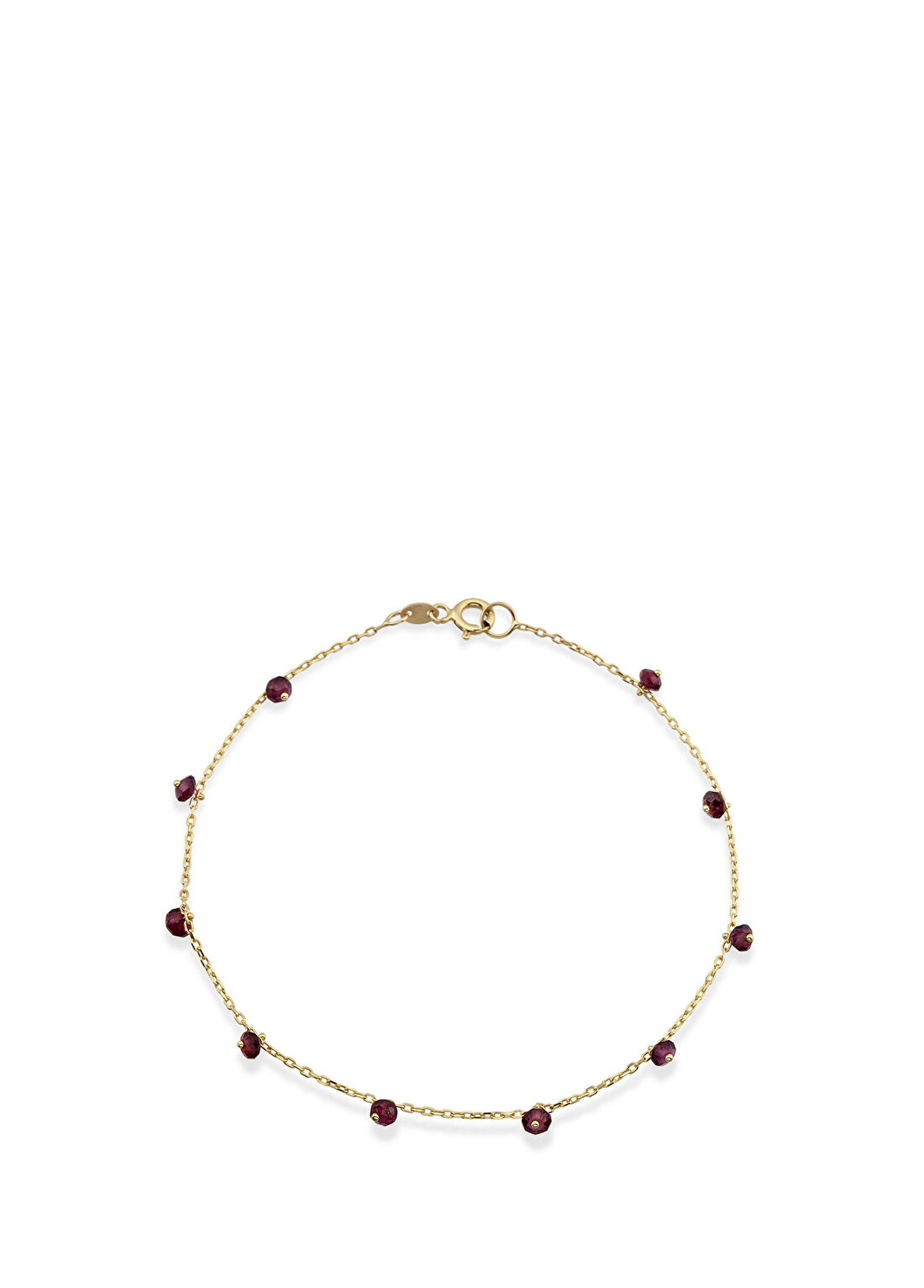 Orena Jewelry Ruby Chain 14 Ayar Altın Kadın Bileklik