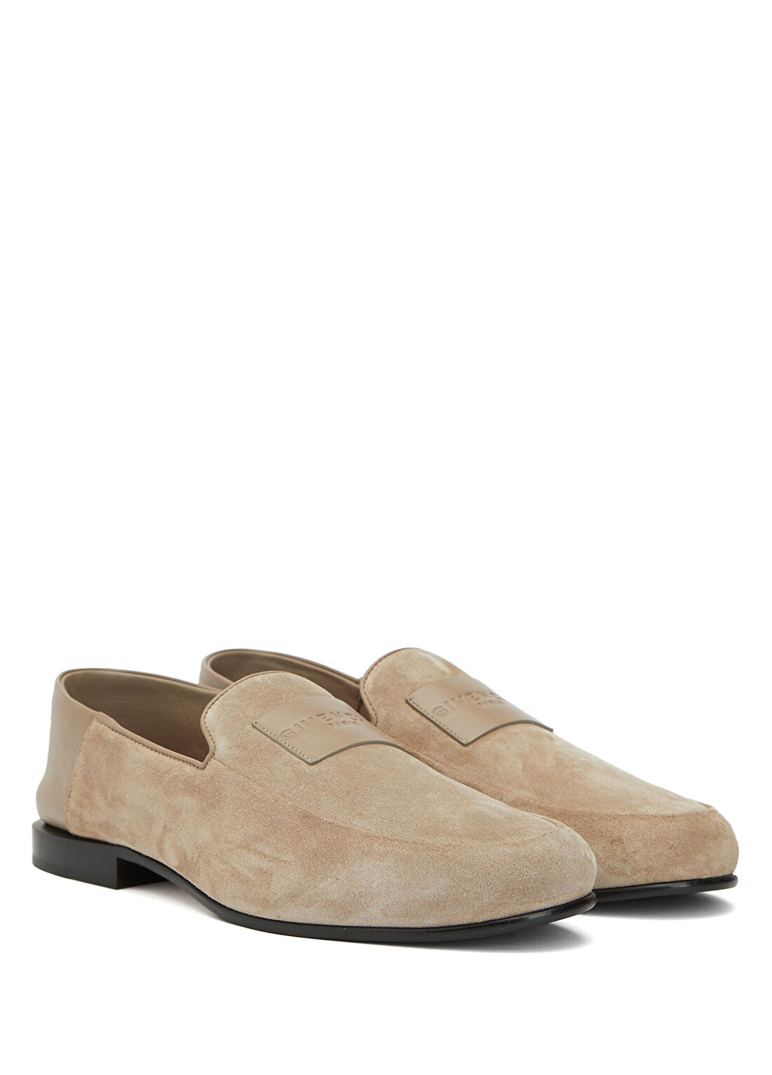 Givenchy Label Bej Erkek Süet Loafer görsel 2