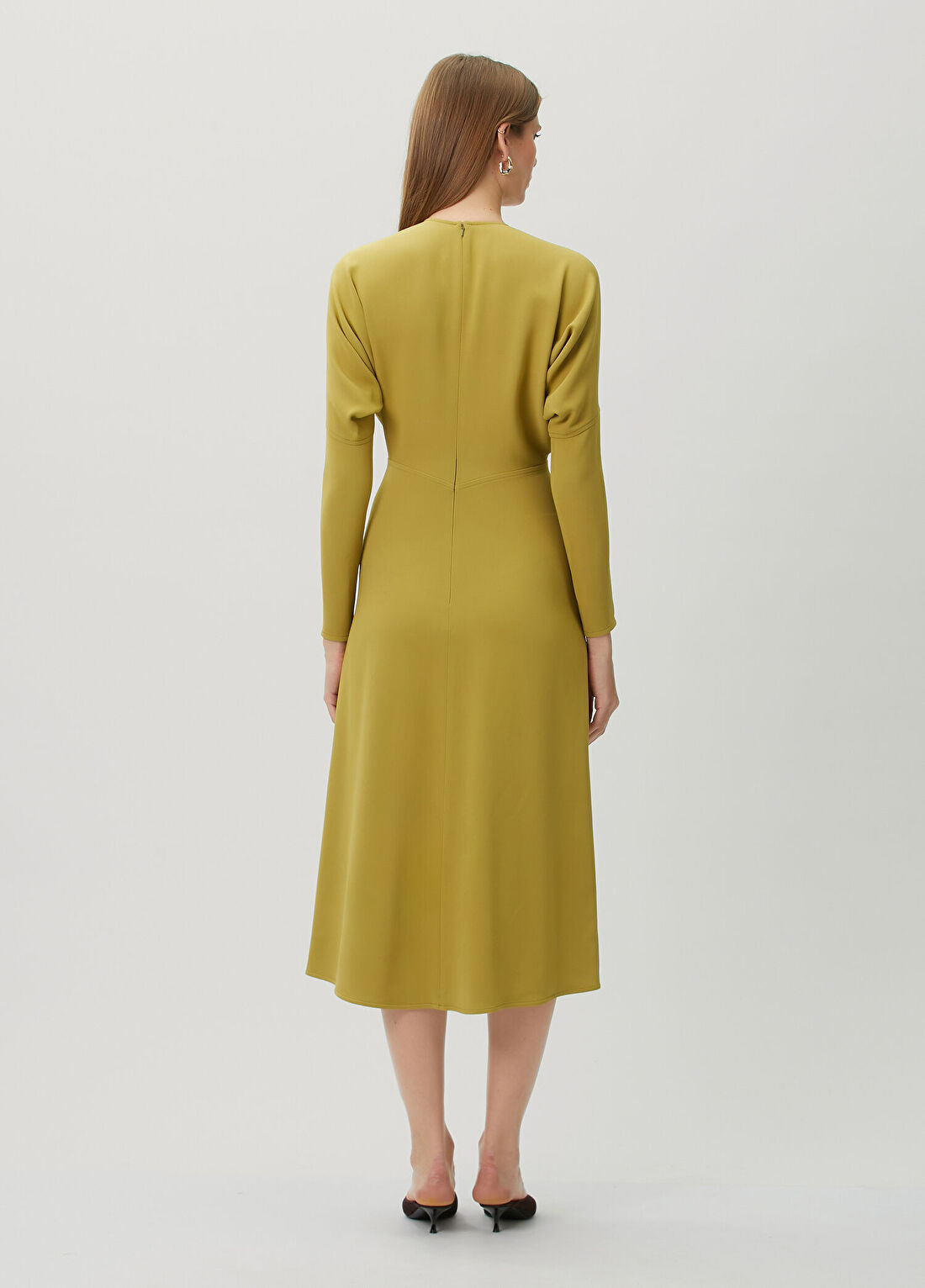 Victoria Beckham Yeşil Midi Elbise görsel 4