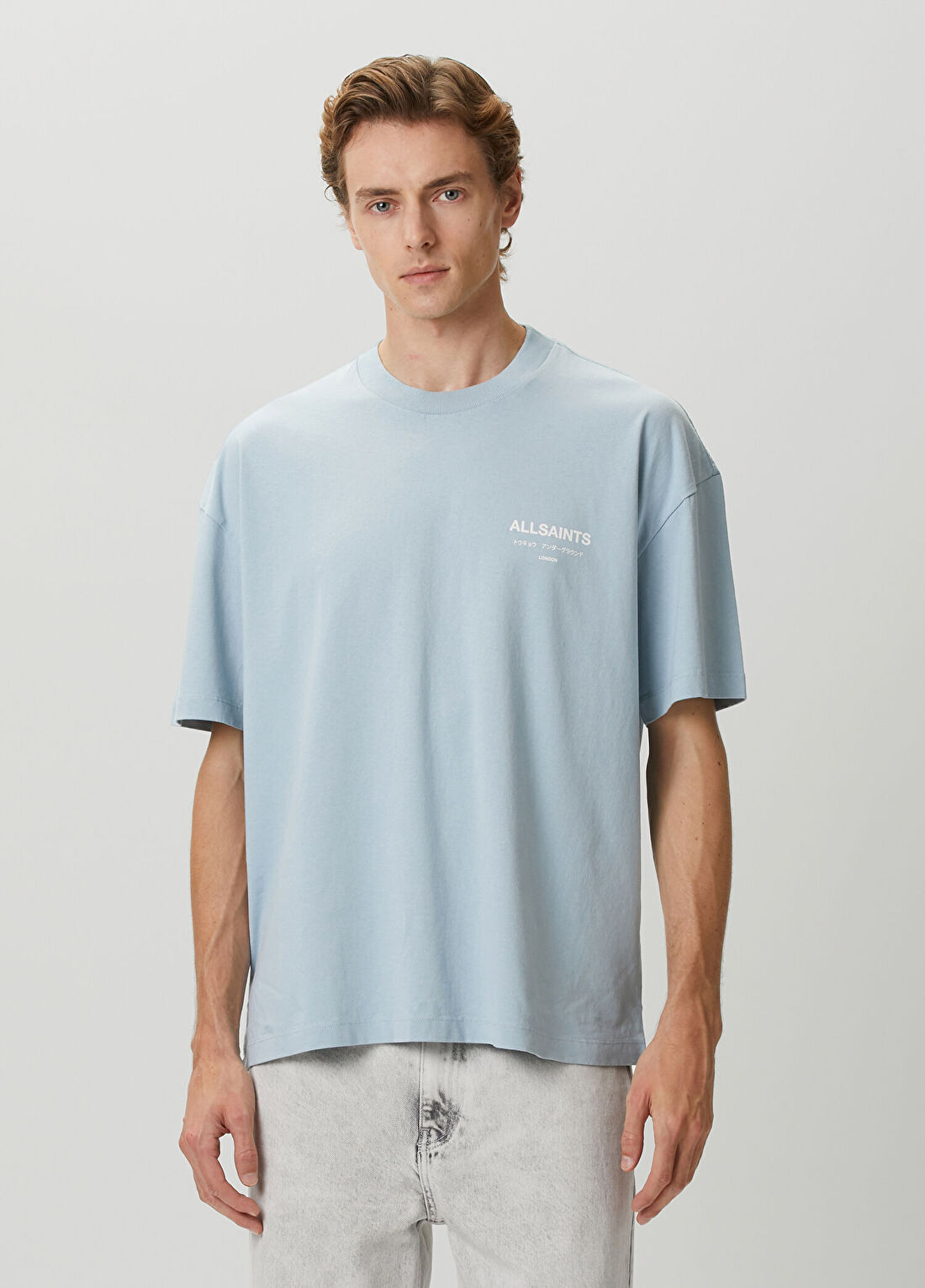 AllSaints Undreground Mavi Oversized T-shirt