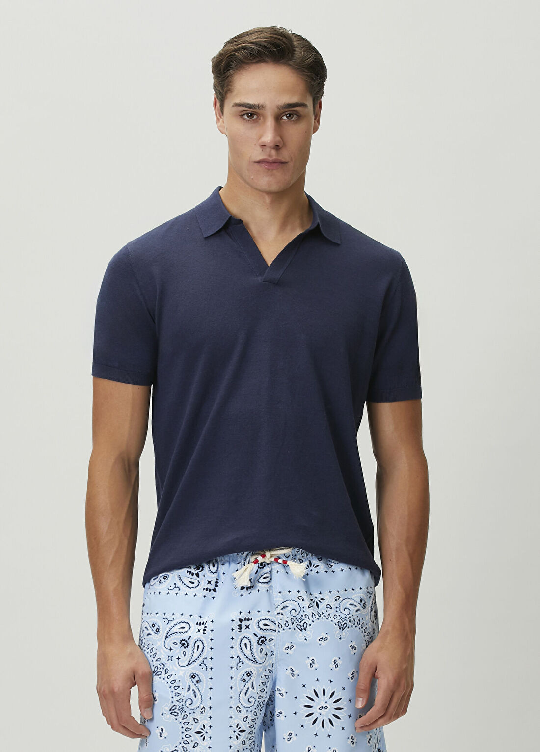 MC2 (Saint Barth) Sloan Lacivert Keten Polo T-shirt
