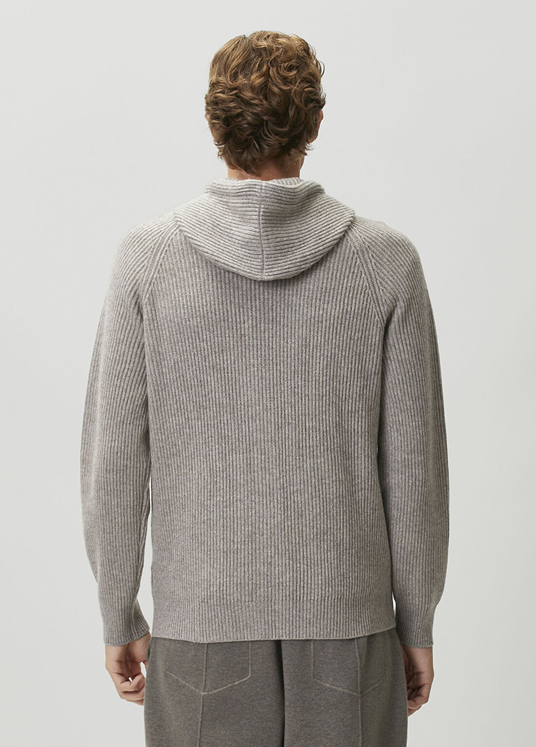 Brunello Cucinelli Vizon Kapüşonlu Kaşmir Sweatshirt görsel 4