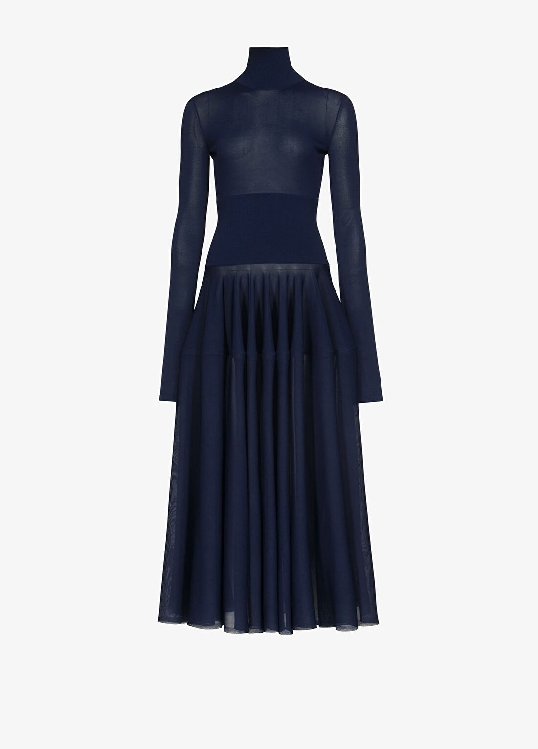 Alaïa Turkuaz Maksi Peplum Elbise