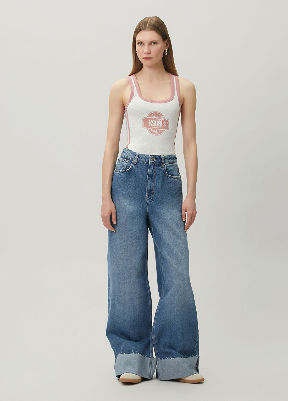 KSUBI Sofie Mavi Wide Leg Jean Pantolon