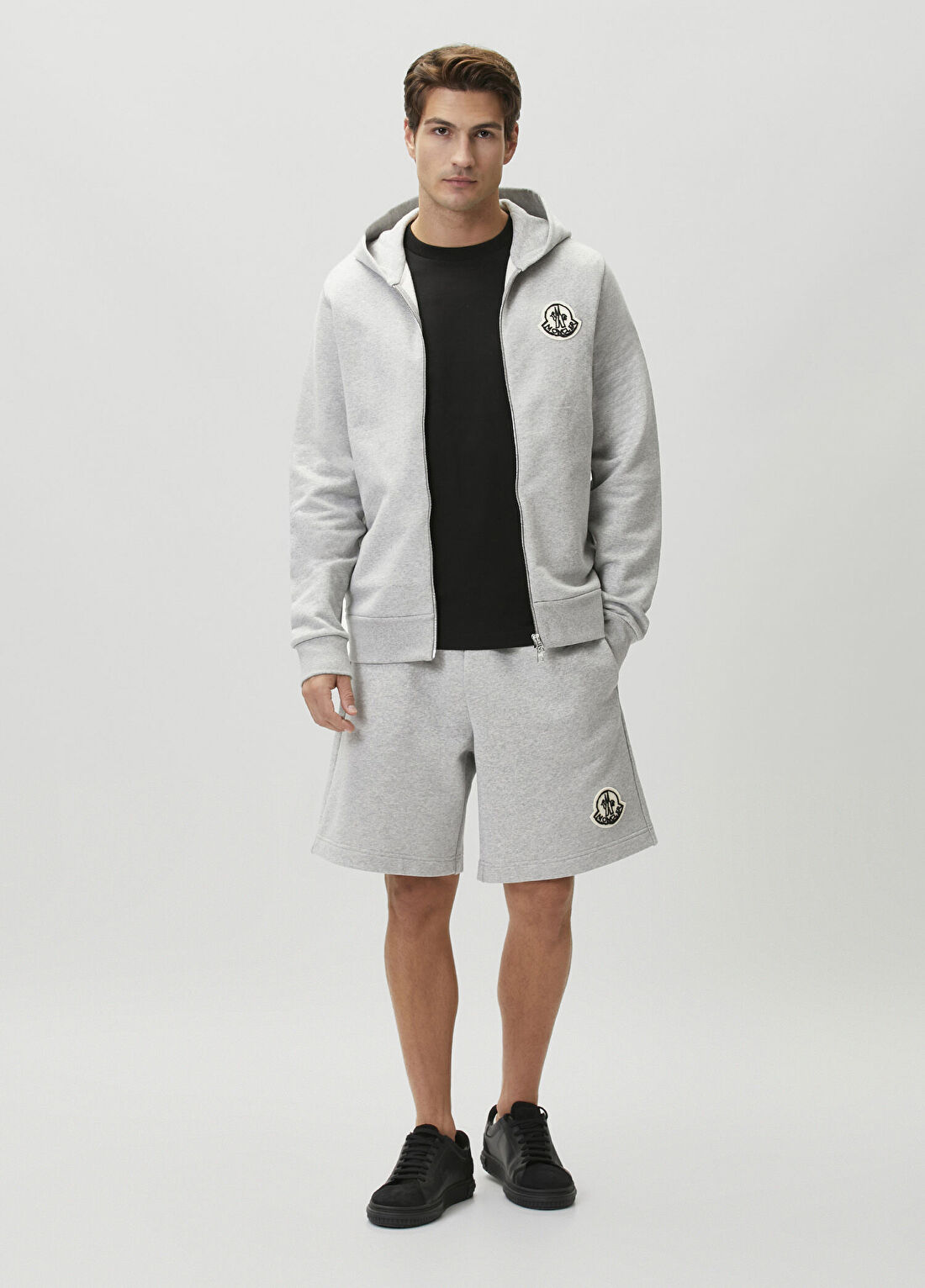 Moncler Gri Kapüşonlu Sweatshirt görsel 2