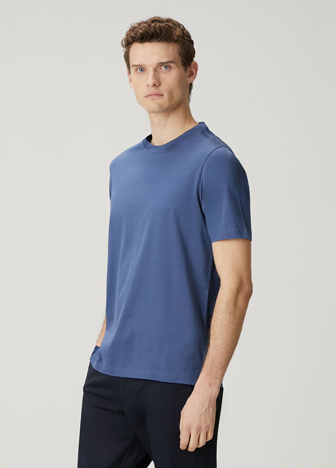 Pal Zileri Mavi Basic T-shirt görsel 3