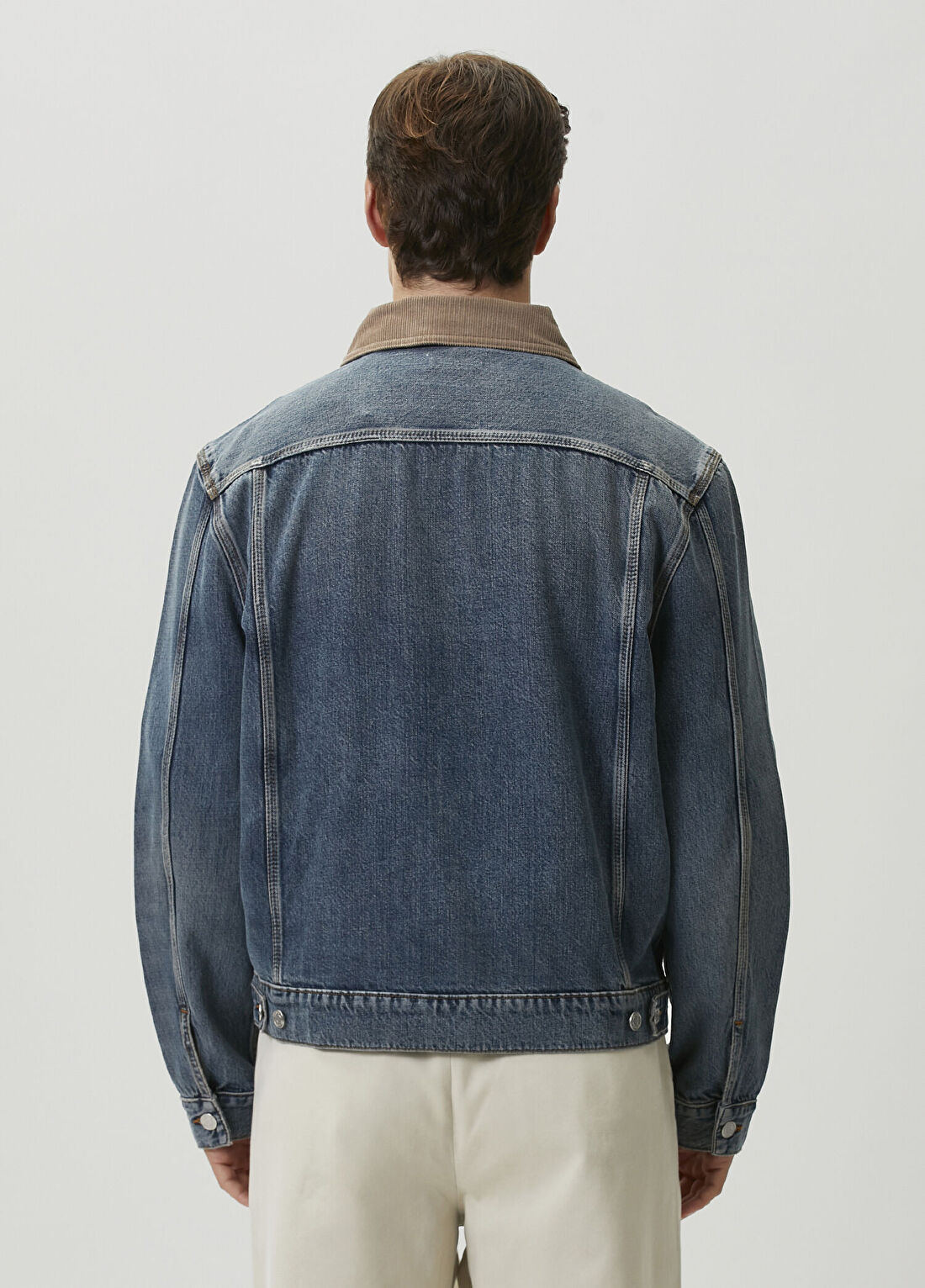 Frame Denim Koyu Mavi Denim Ceket görsel 4